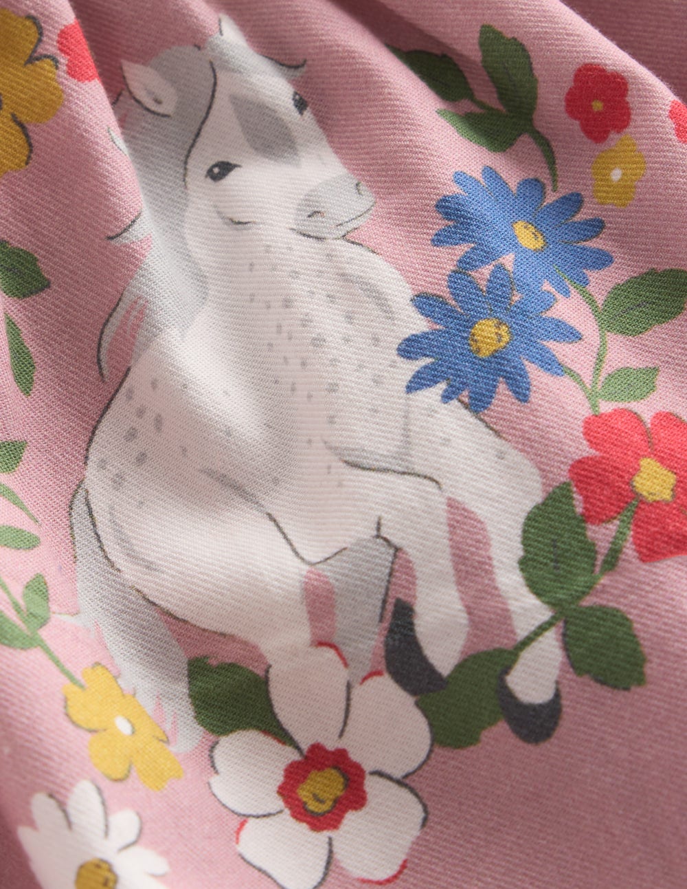 Madeline Langärmliges Kleid-Kirschblütenrosa Pferde