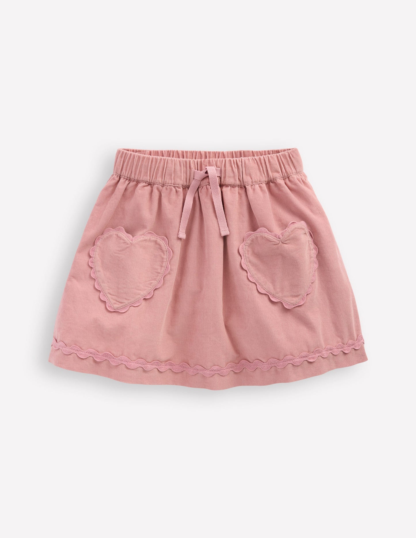 Rock mit Zackenlitze-Vintage-Rosa