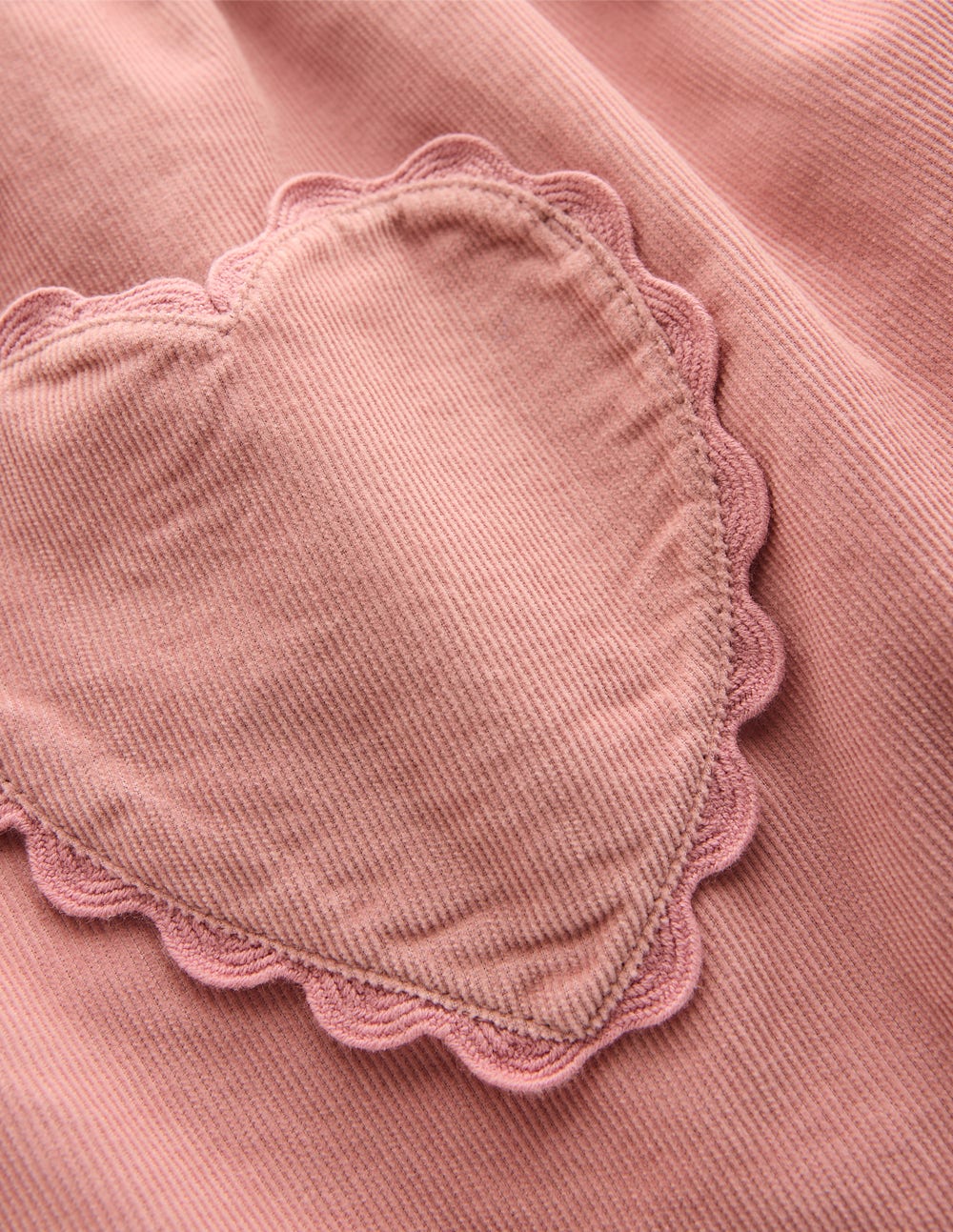 Rock mit Zackenlitze-Vintage-Rosa