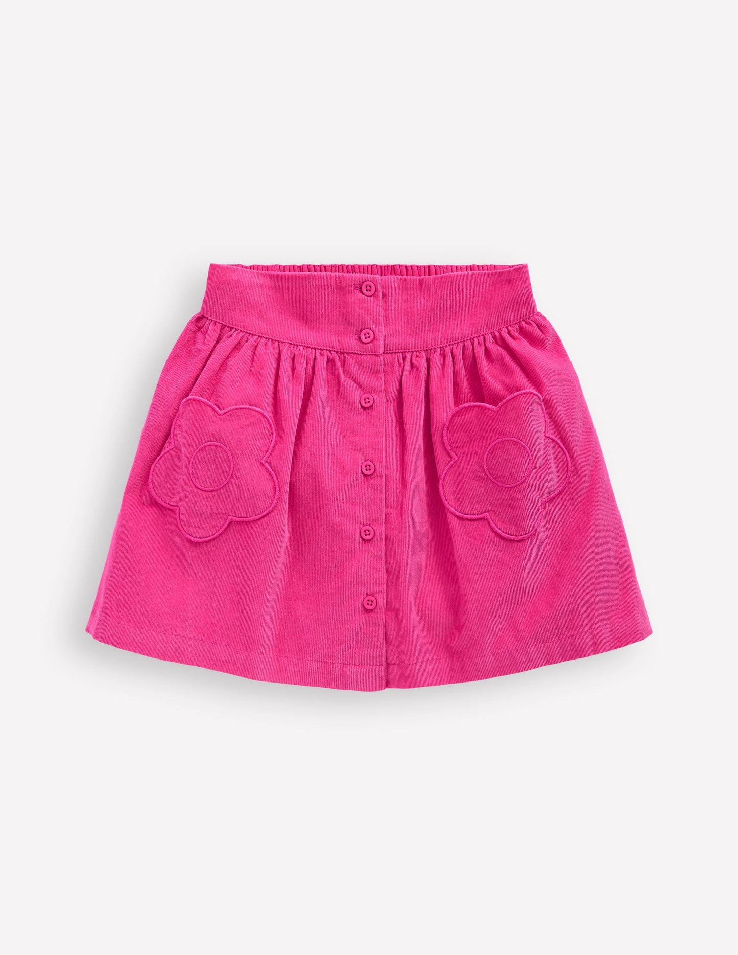 Minirock mit Knopfleiste-Himbeerrosa
