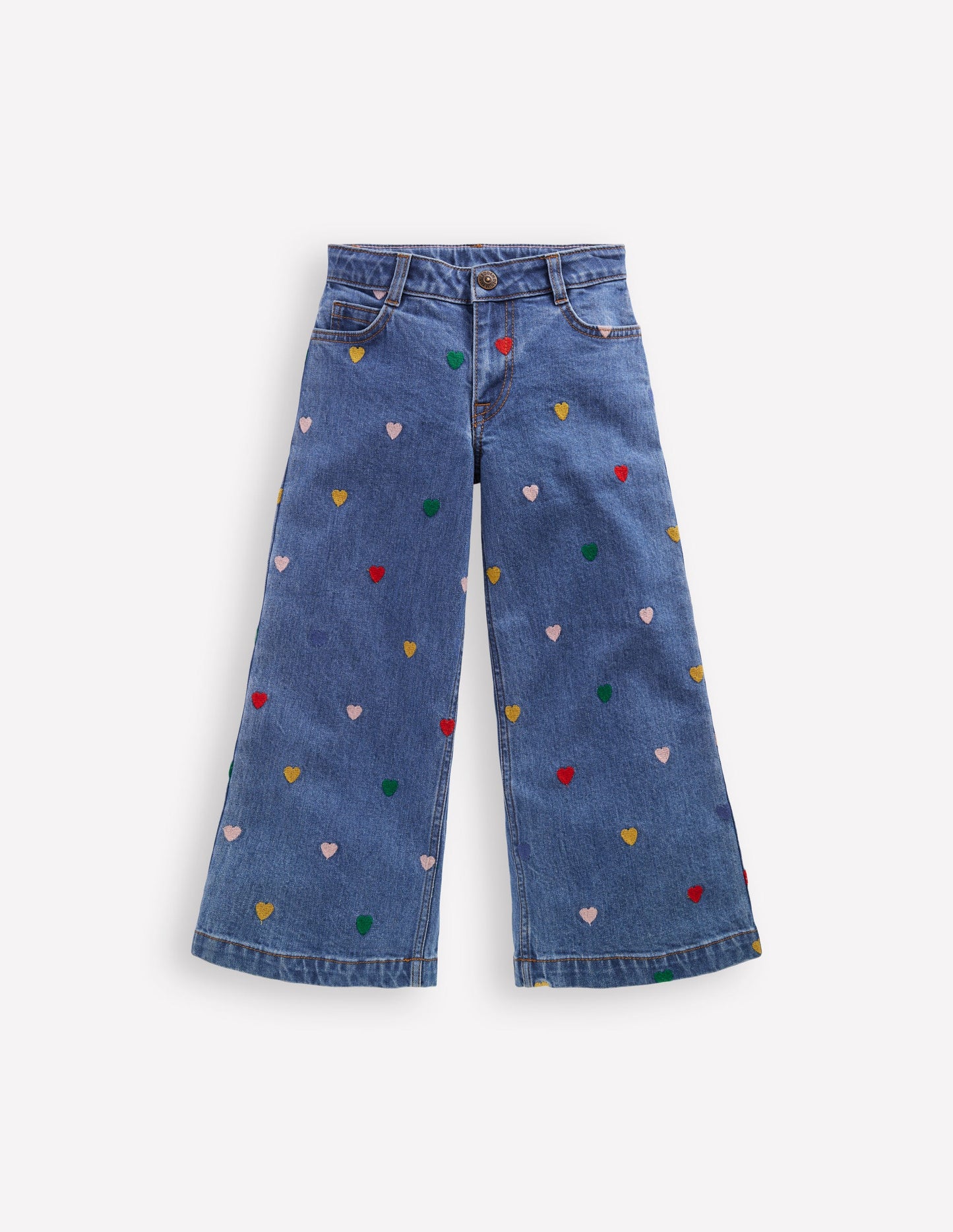 Hose mit weitem Bein-Mittleres Vintageblau/Denim, Herzen
