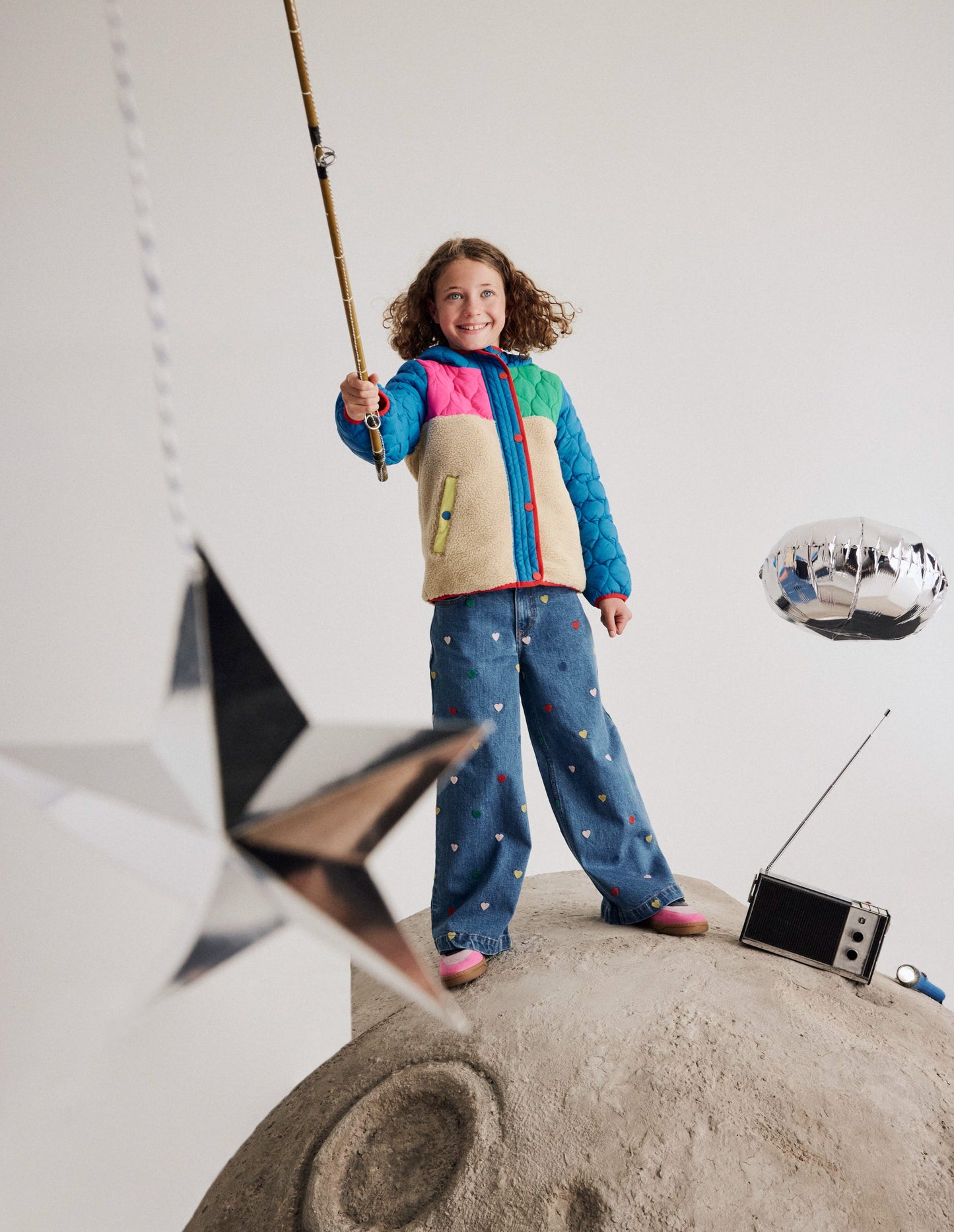 Wide Leg Trouser-Mid Vintage Denim Hearts