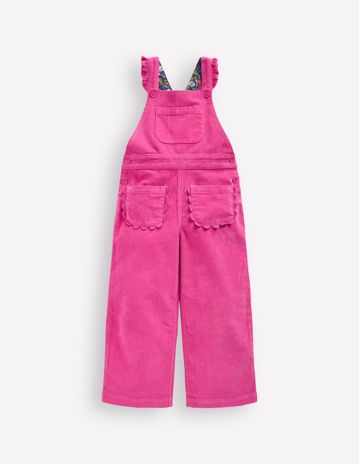 Latzhose mit Rüschen-Himbeerrosa