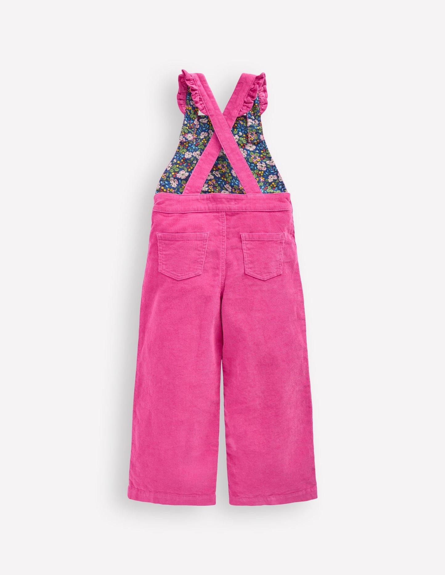 Latzhose mit Rüschen-Himbeerrosa