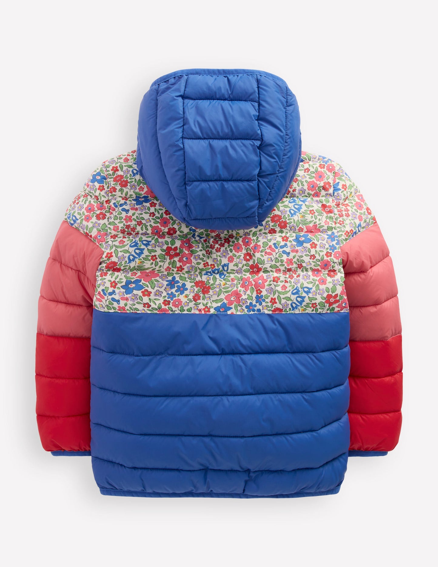 Bequem verstaubare, wattierte Jacke-Blumenmuster Blockfarben