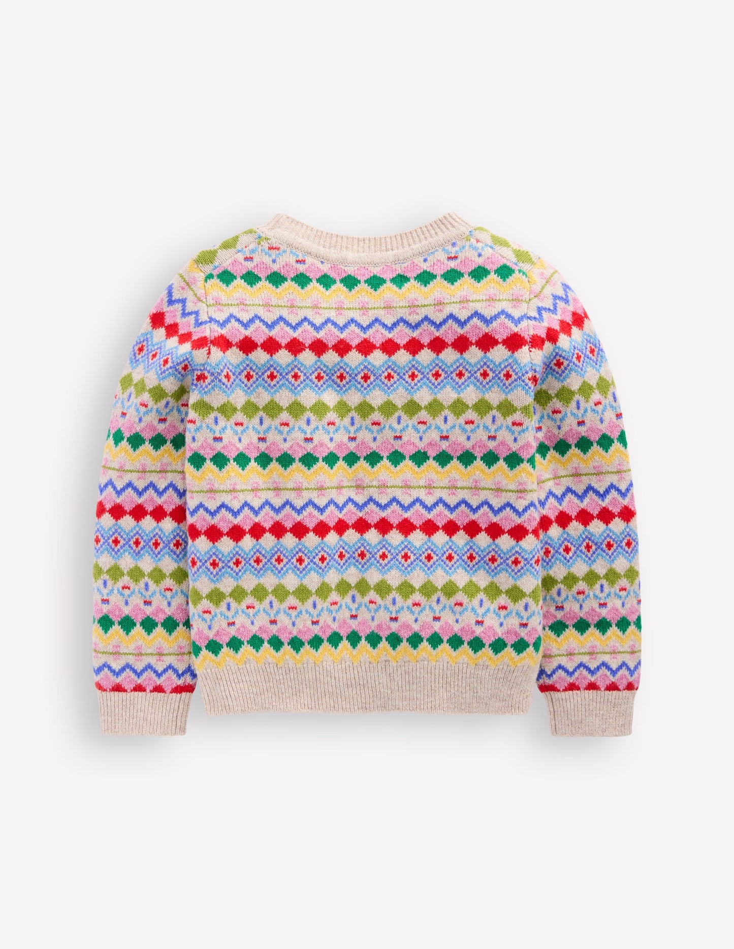 Pull Eleanor à motif jacquard-Motif jacquard avoine chiné