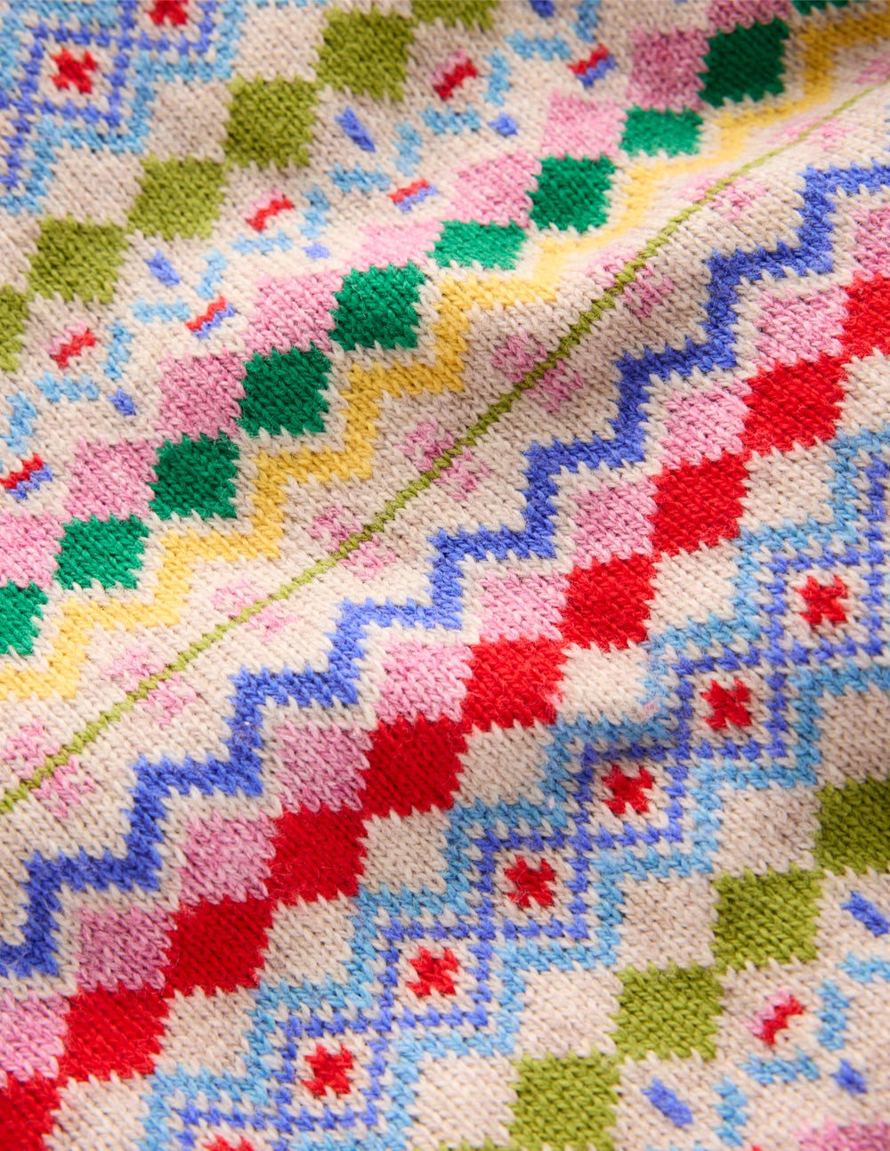 Pull Eleanor à motif jacquard-Motif jacquard avoine chiné