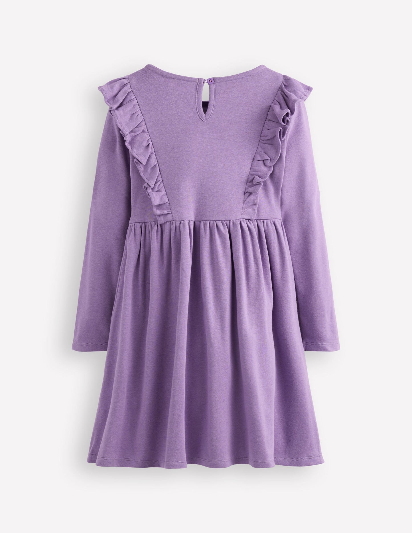 Kleid mit besticktem Oberteil-Traubenlila