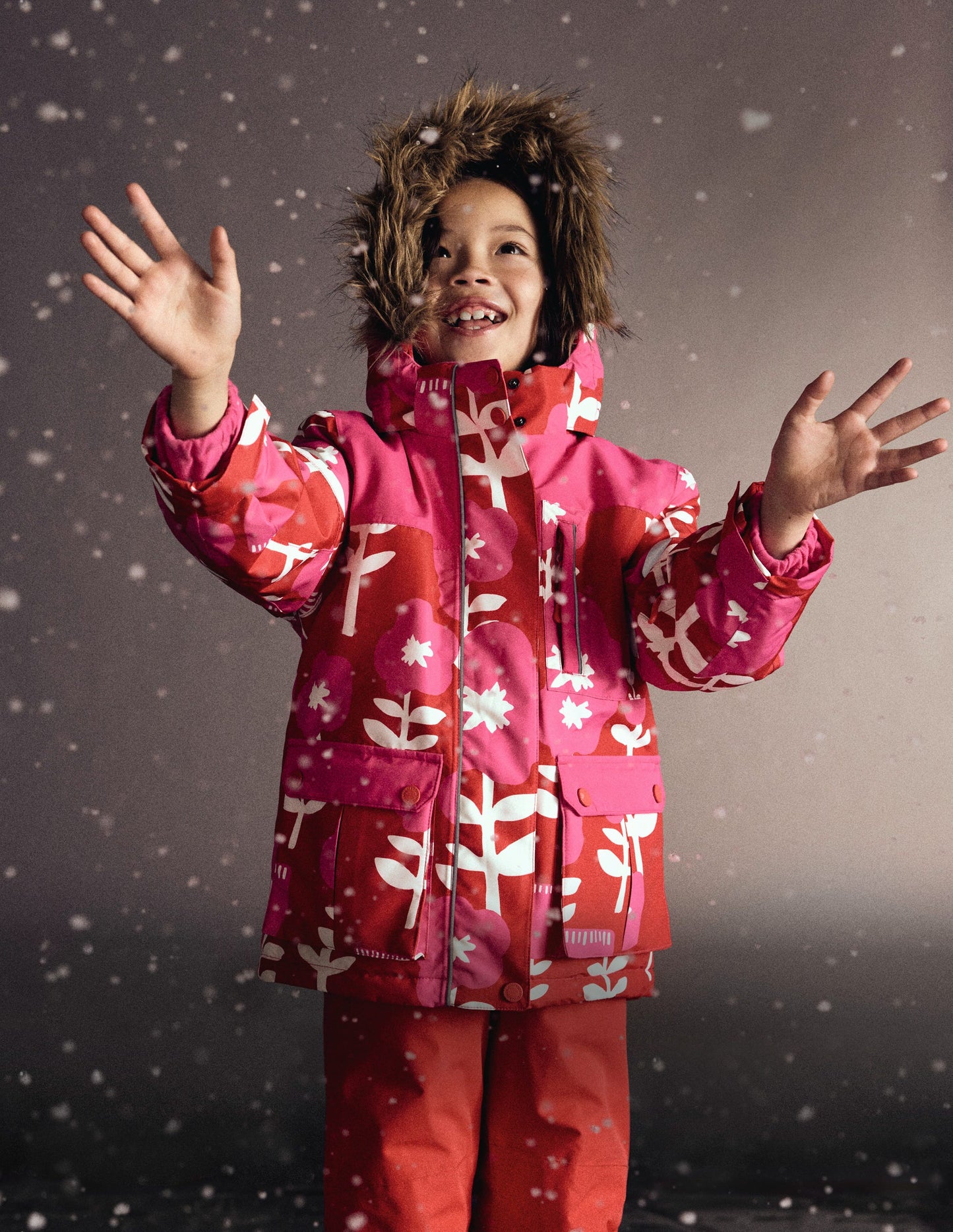 Wasserdichter Allwettermantel-Kräftiges Pink