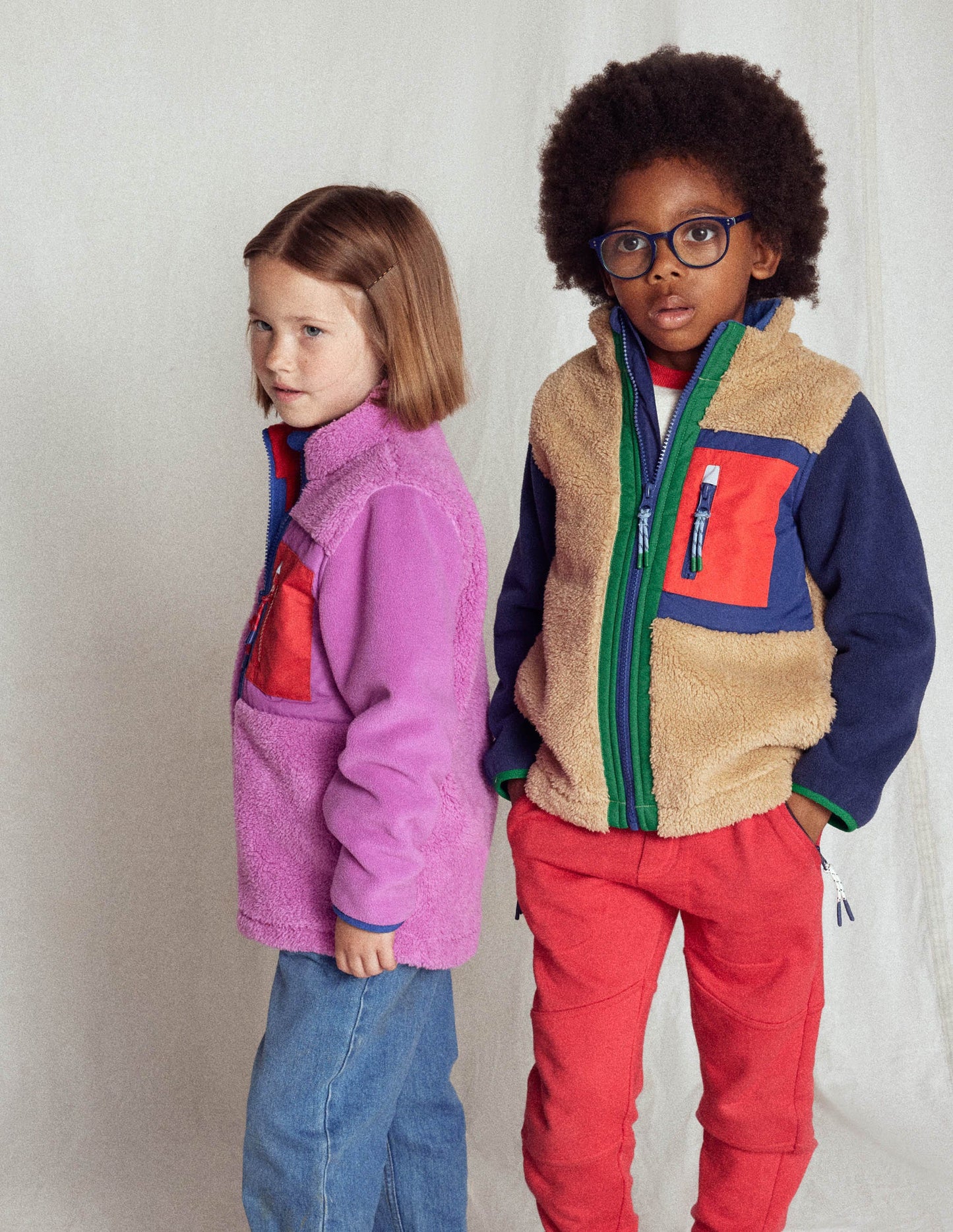 Kuschelige, winddichte Fleecejacke-Fingerhut-Lila