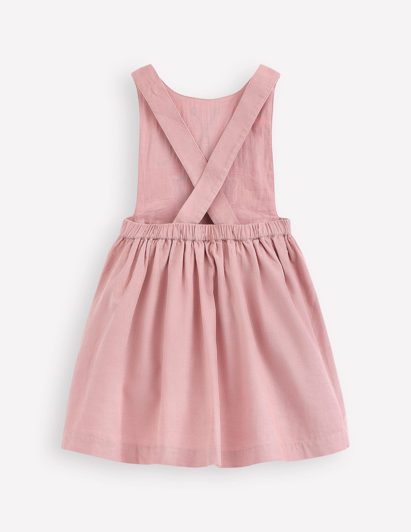 Schürzenkleid aus Cord mit Applikationen-Formica-Rosa Schmetterling