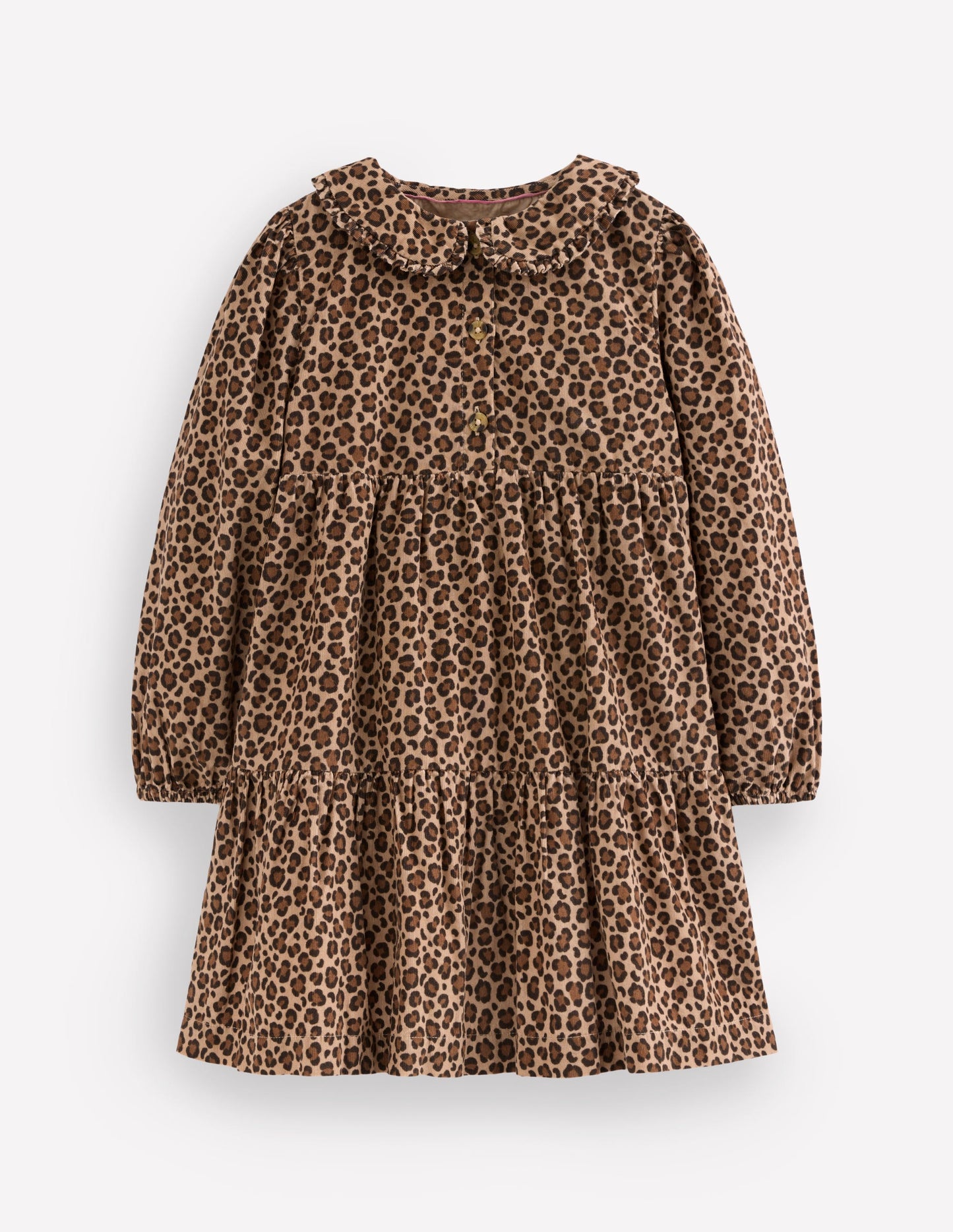 Minna Gewebtes Kleid mit Kragen-Mohair, Leopardenmuster