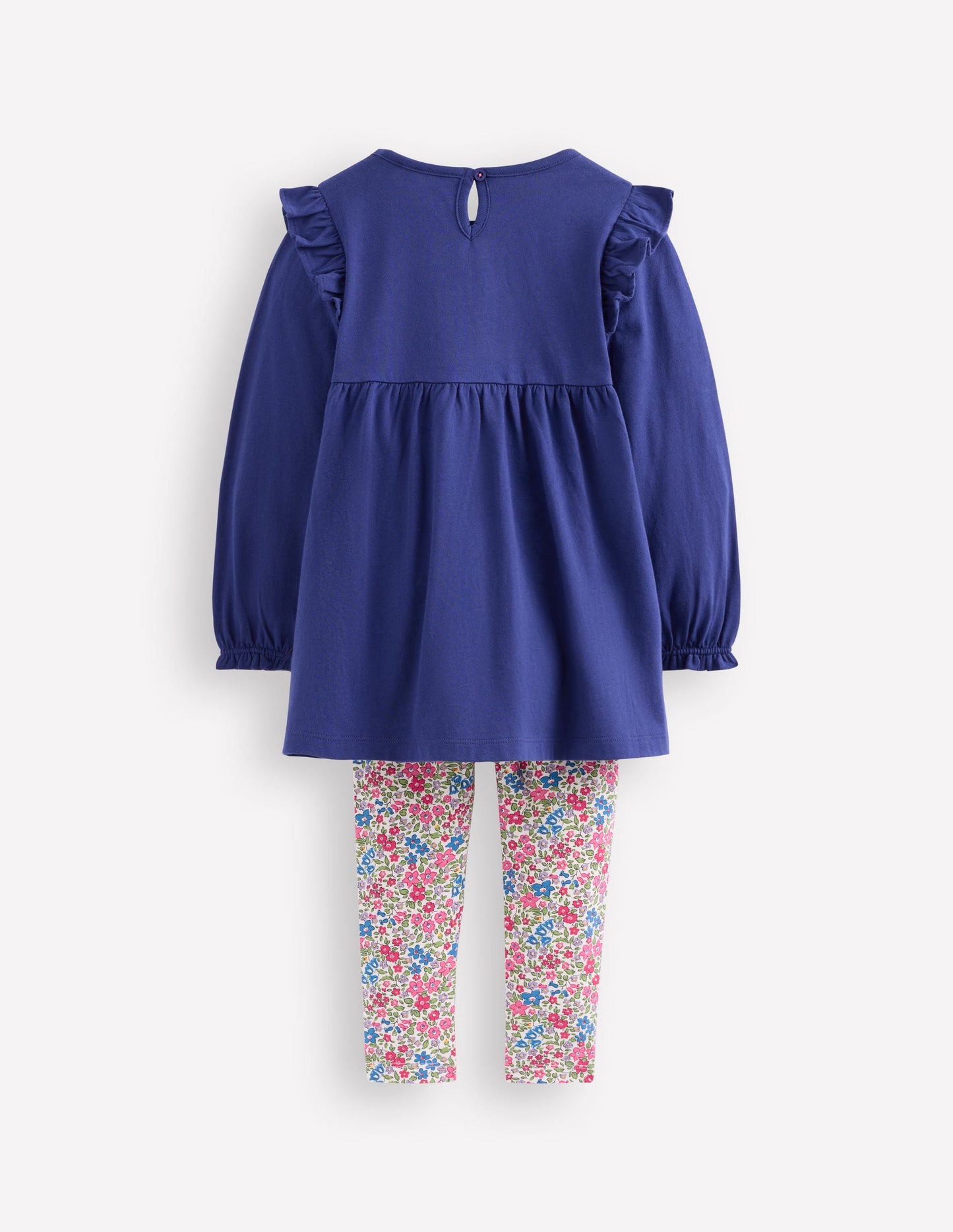Besticktes Tunika-Set-Steuerbordblau Pferde Stickerei