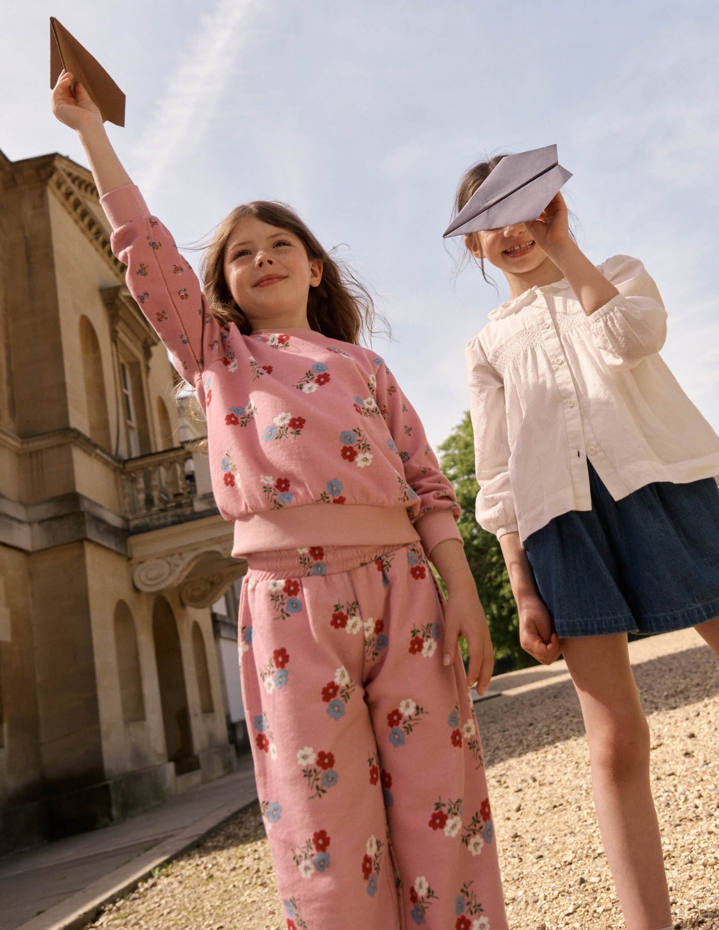 Bas de jogging fun imprimé-Motif Posy rose vintage