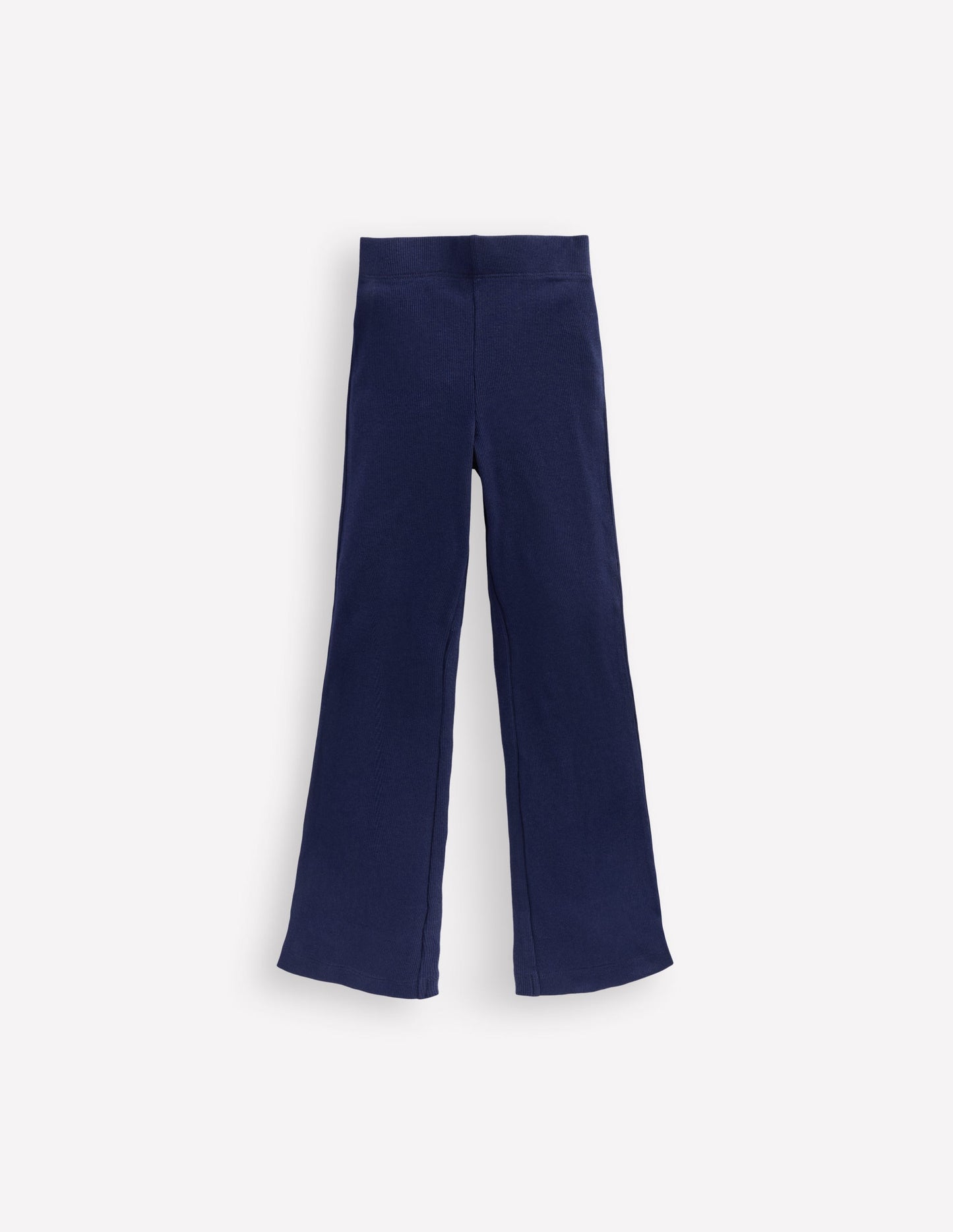 Ribbed Flare Leggings-College Navy