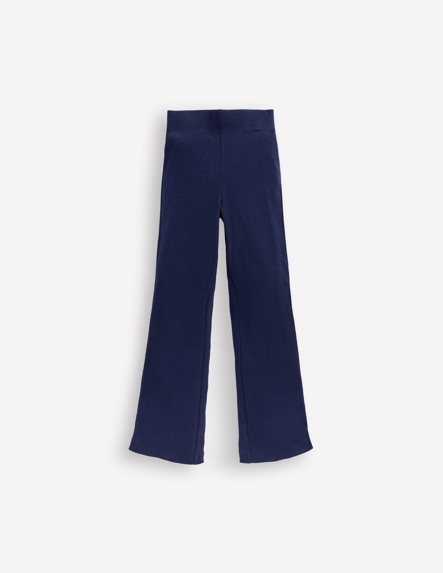 Ribbed Flare Leggings-College Navy