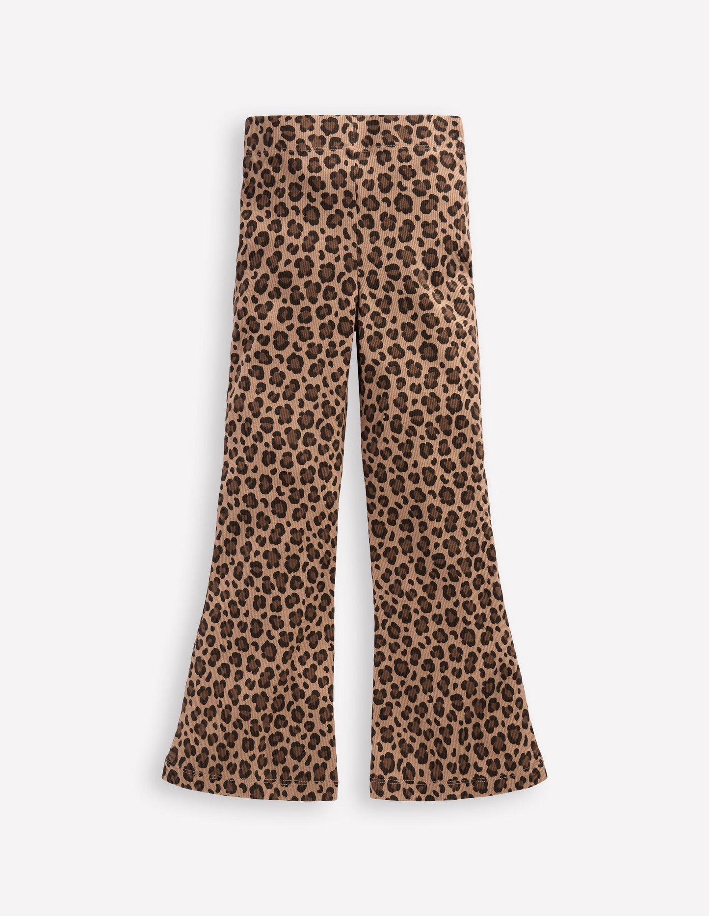 Gerippte Leggings mit Schlag-Mohair, Leopardenmuster