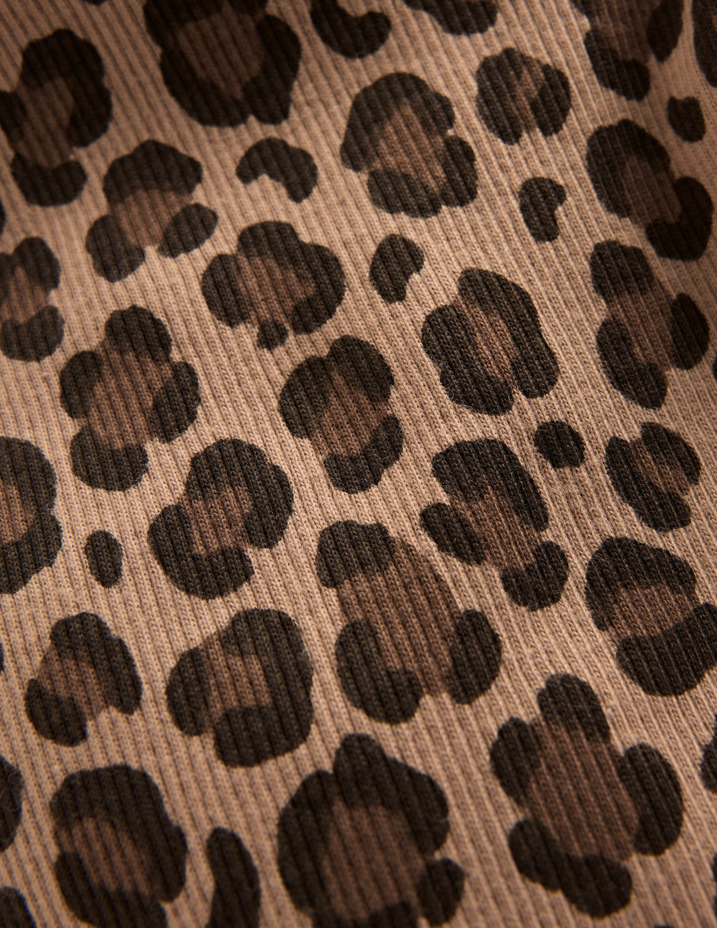 Gerippte Leggings mit Schlag-Mohair, Leopardenmuster