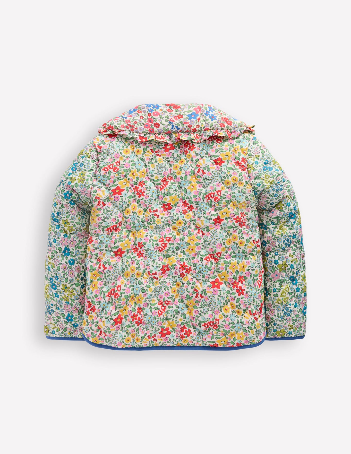 Steppjacke mit Kragen-Rosarot Blumenbeet