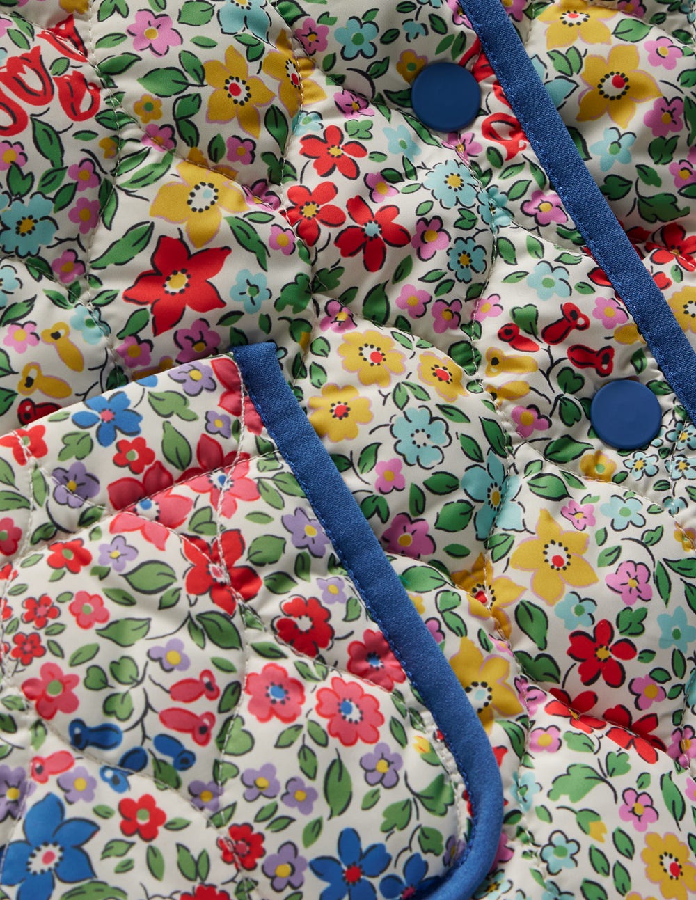 Steppjacke mit Kragen-Rosarot Blumenbeet