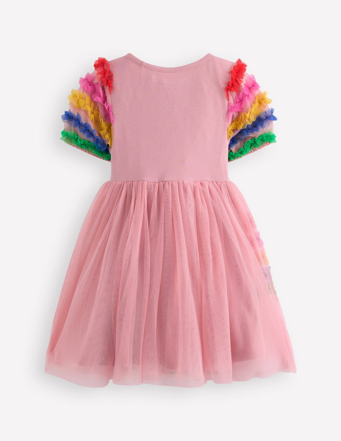 Neues Jersey-Tüllkleid mit Logo-Zephyr Regenbogen