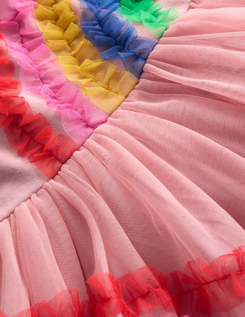 Neues Jersey-Tüllkleid mit Logo-Zephyr Regenbogen