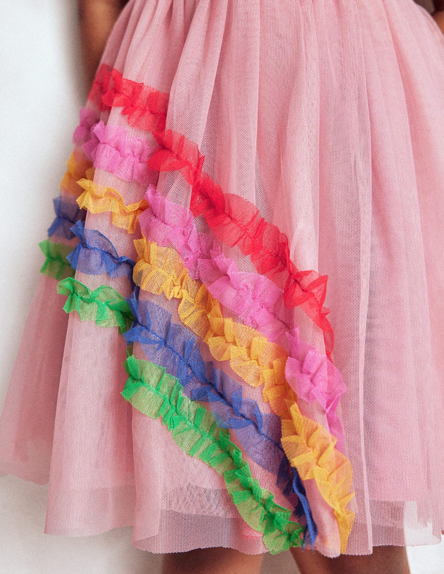 Neues Jersey-Tüllkleid mit Logo-Zephyr Regenbogen