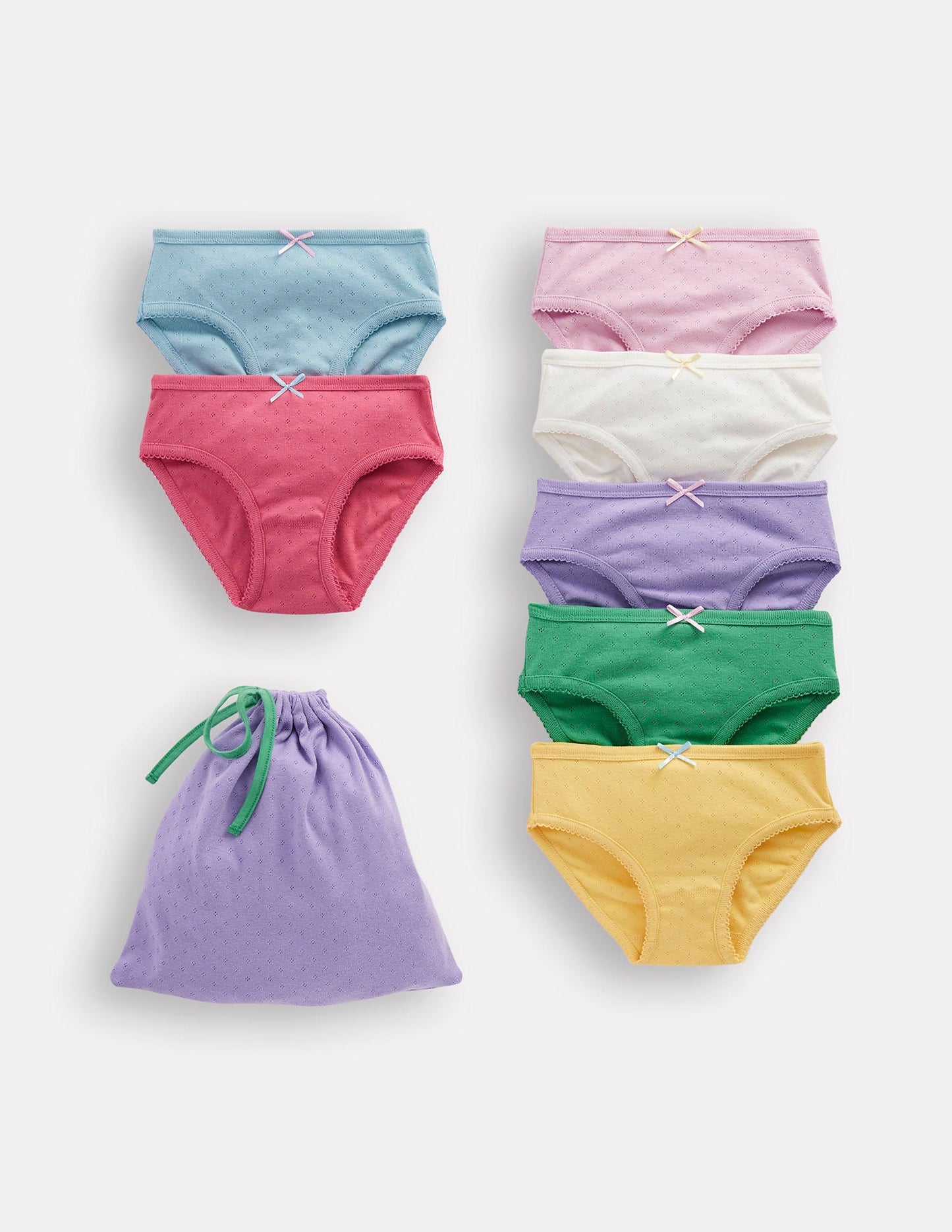 7 culottes en pointelle-Multicolore