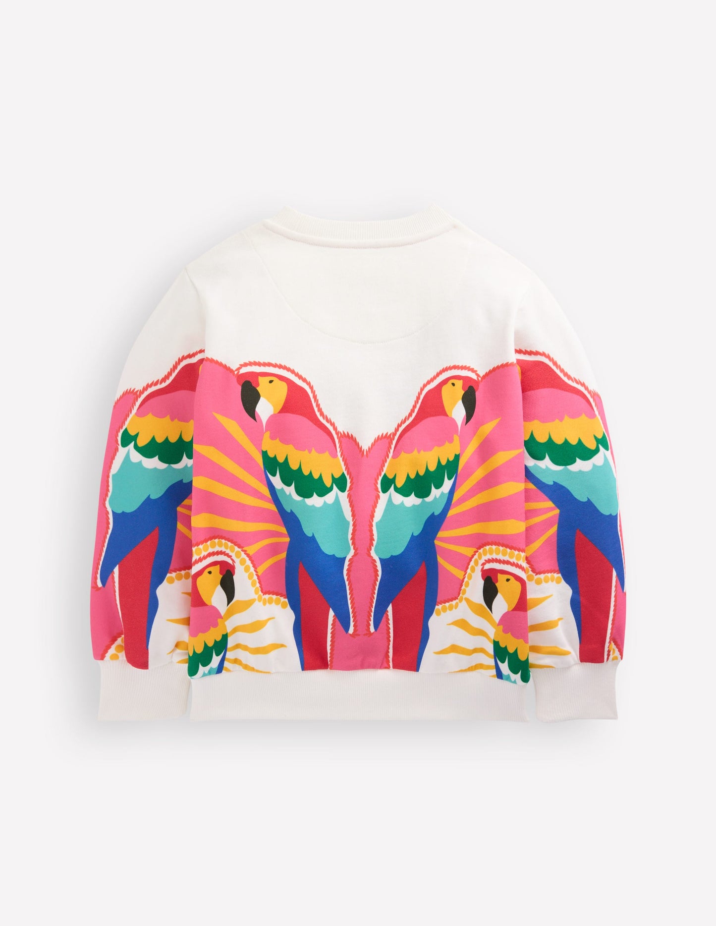 Lockeres Sweatshirt mit Druck-Bunt Papagei