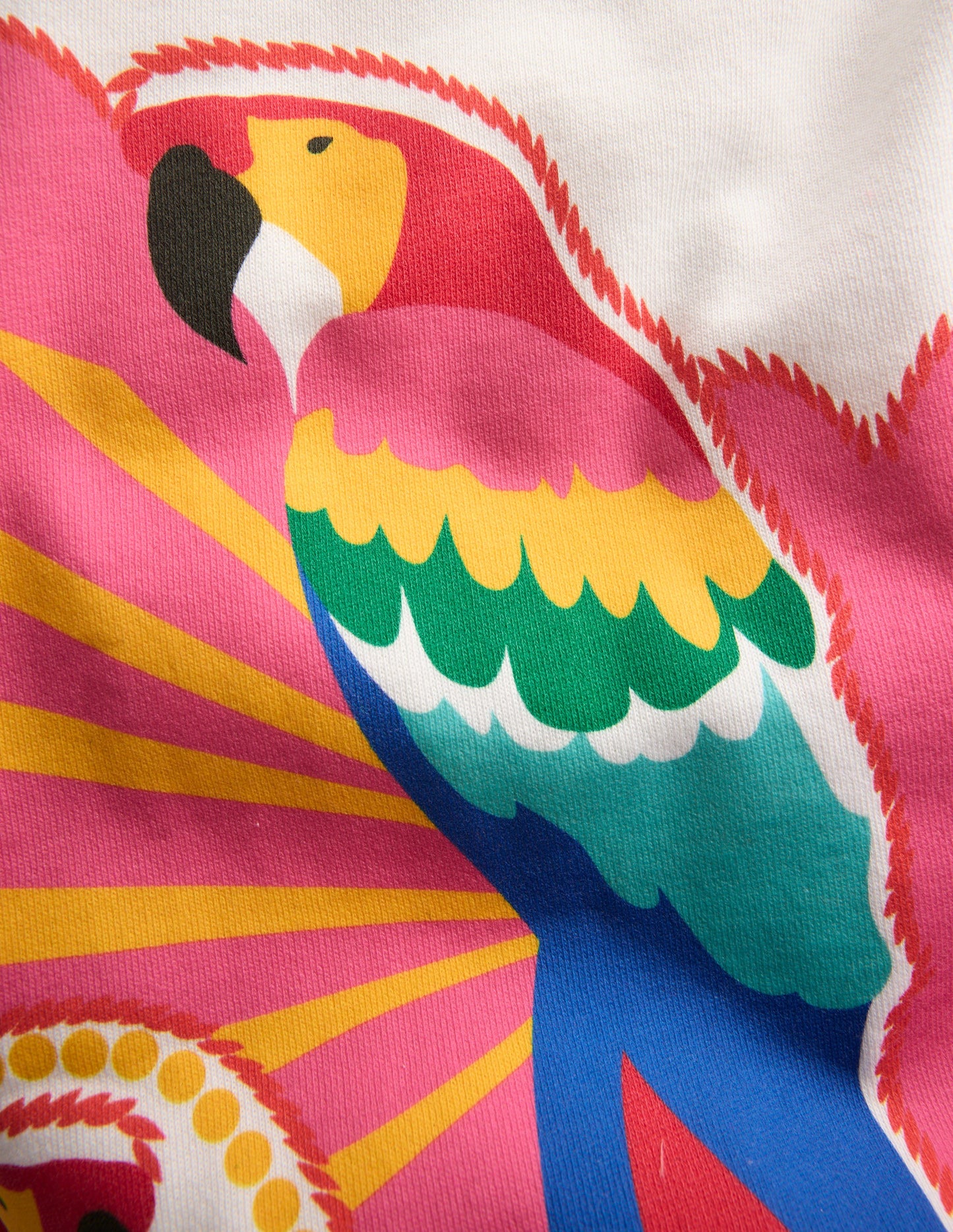 Lockeres Sweatshirt mit Druck-Bunt Papagei