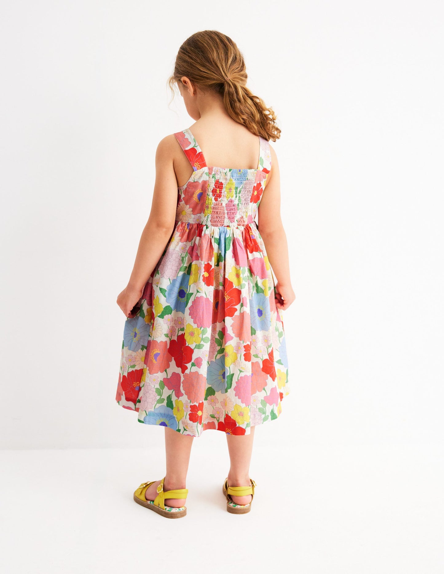 Remy Kleid mit durchgehender Knopfleiste-Bunt Sommergarten