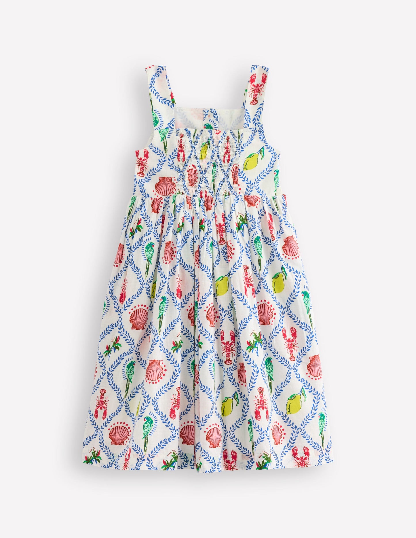 Remy Kleid mit durchgehender Knopfleiste-Bunt Ferien Kachel