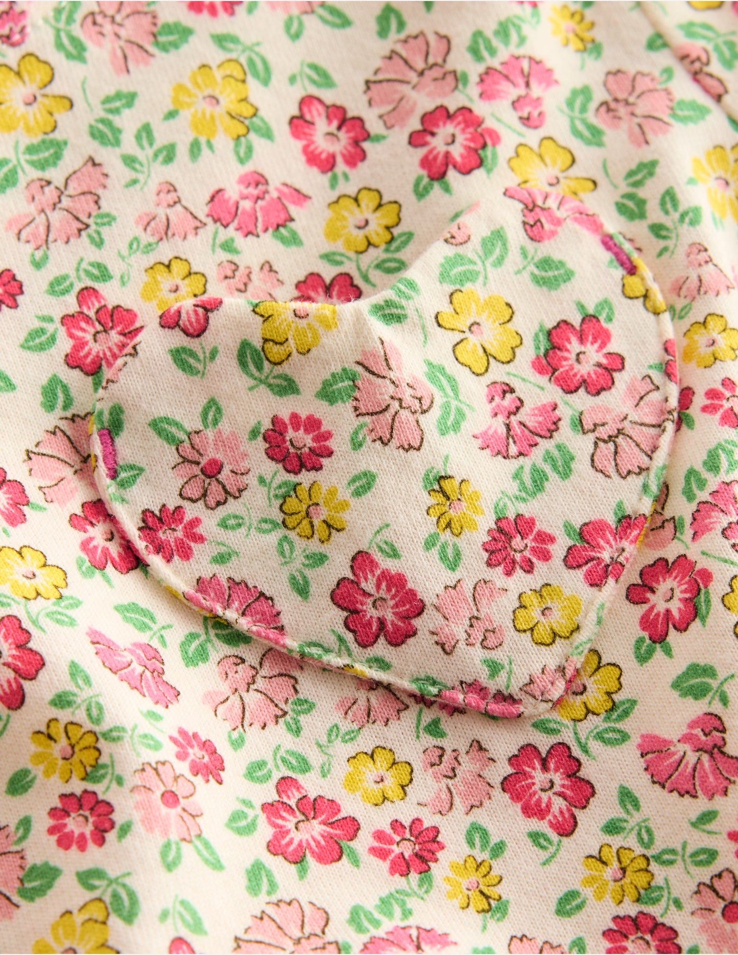 Lustiges Jerseykleid mit Herztasche-Bunt Sommer Blumenbeet