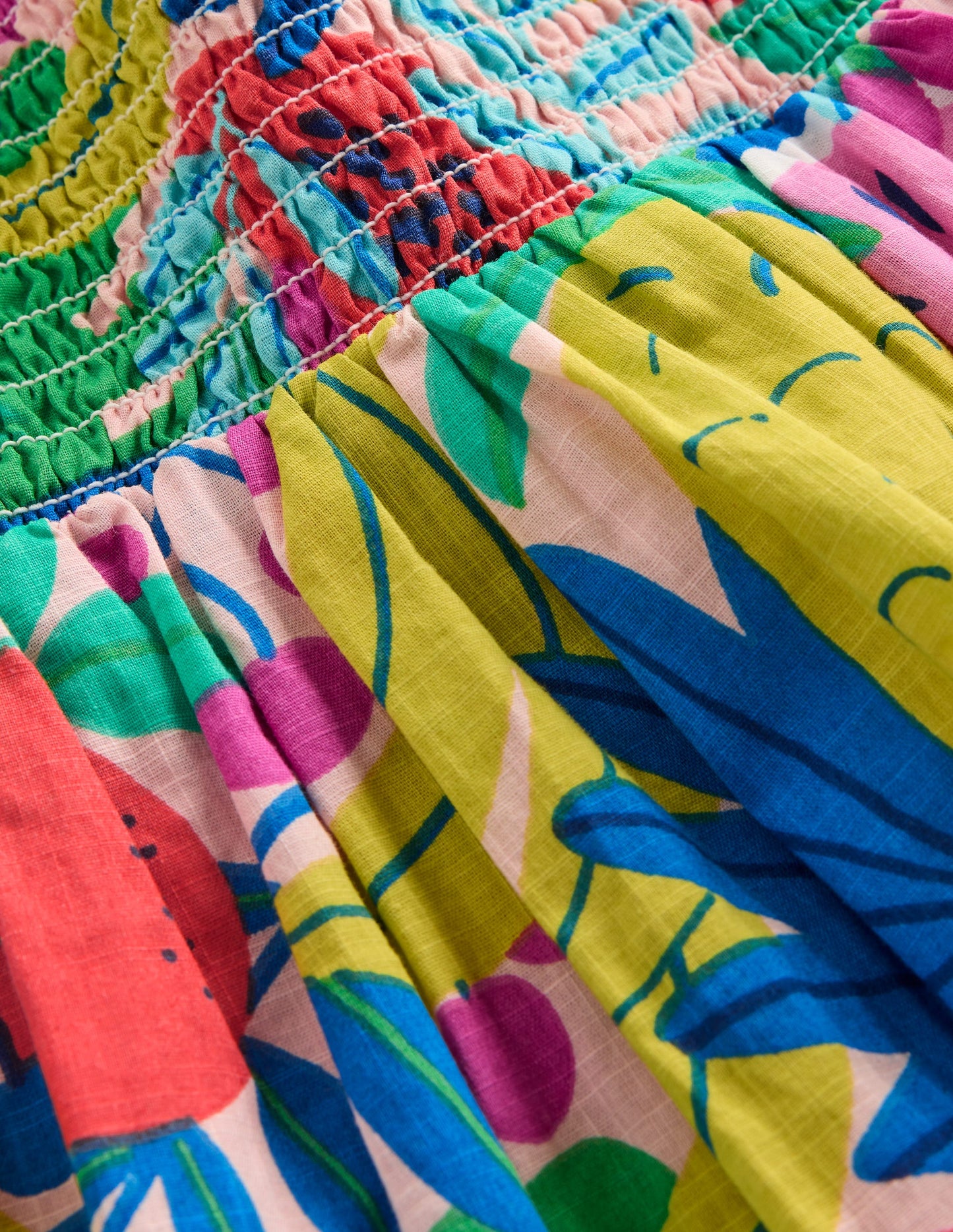 Luella Frill Maxi Sundress-Multi Tropical Fruit