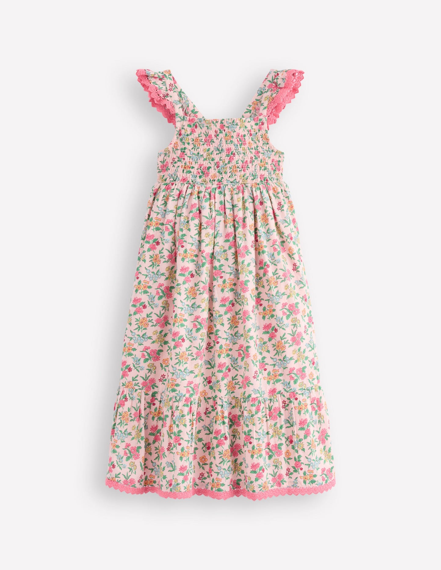 Luella Frill Maxi Sundress-Chalk Pink Garden Ditsy