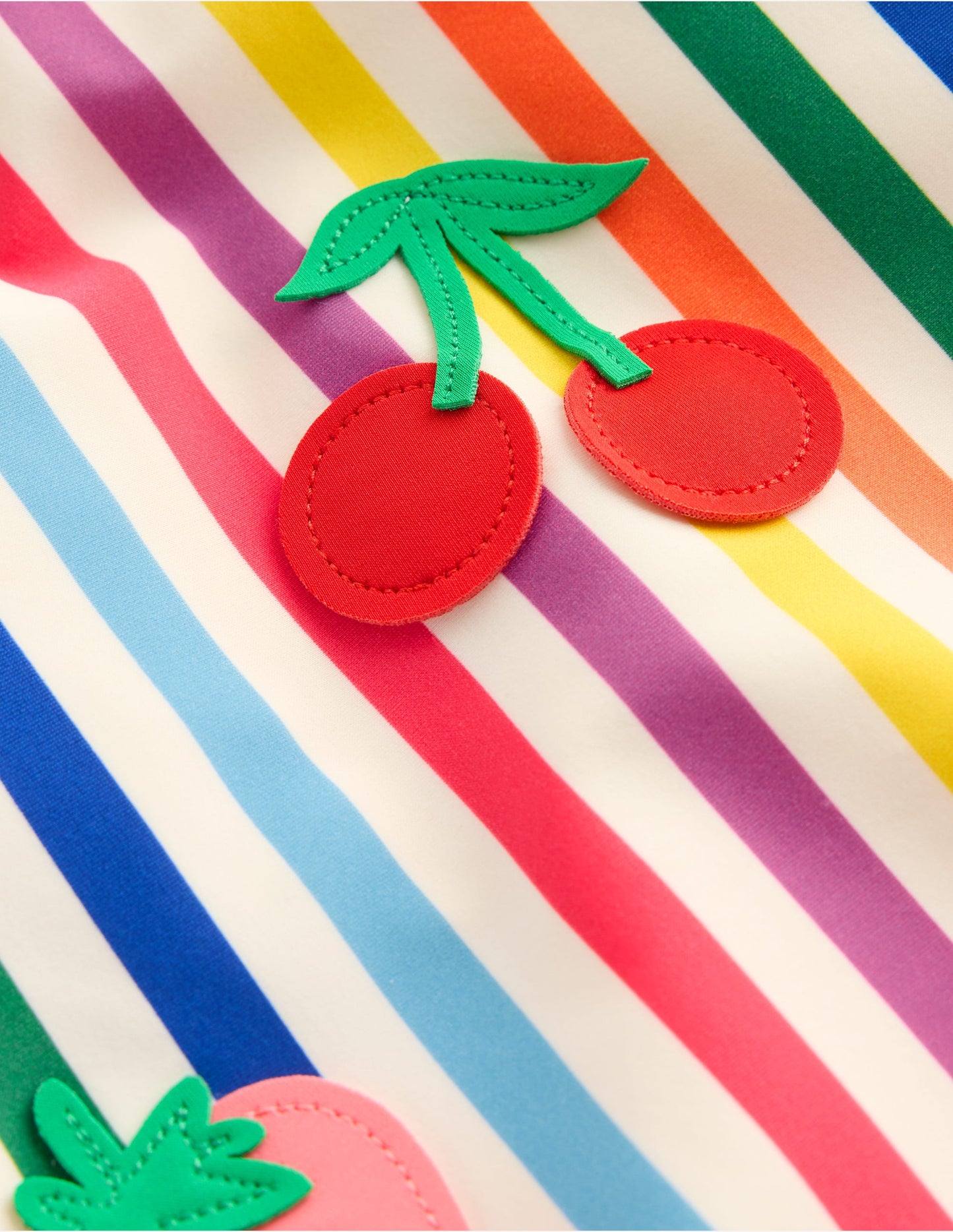 Ellery Badeanzug mit lustigem Logo-Regenbogen Streifen Obst