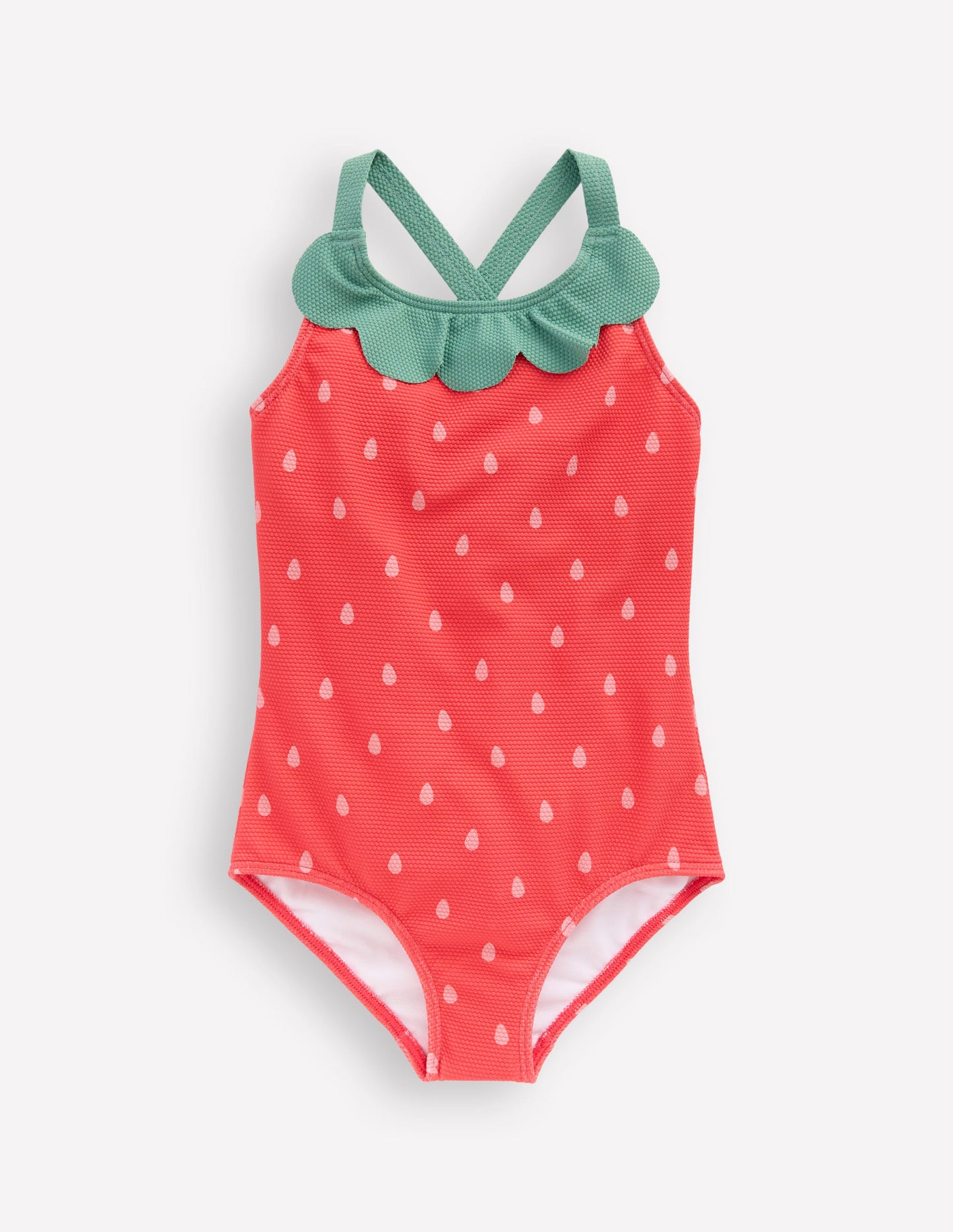 Maillot de bain fun à dos croisé-Fraise