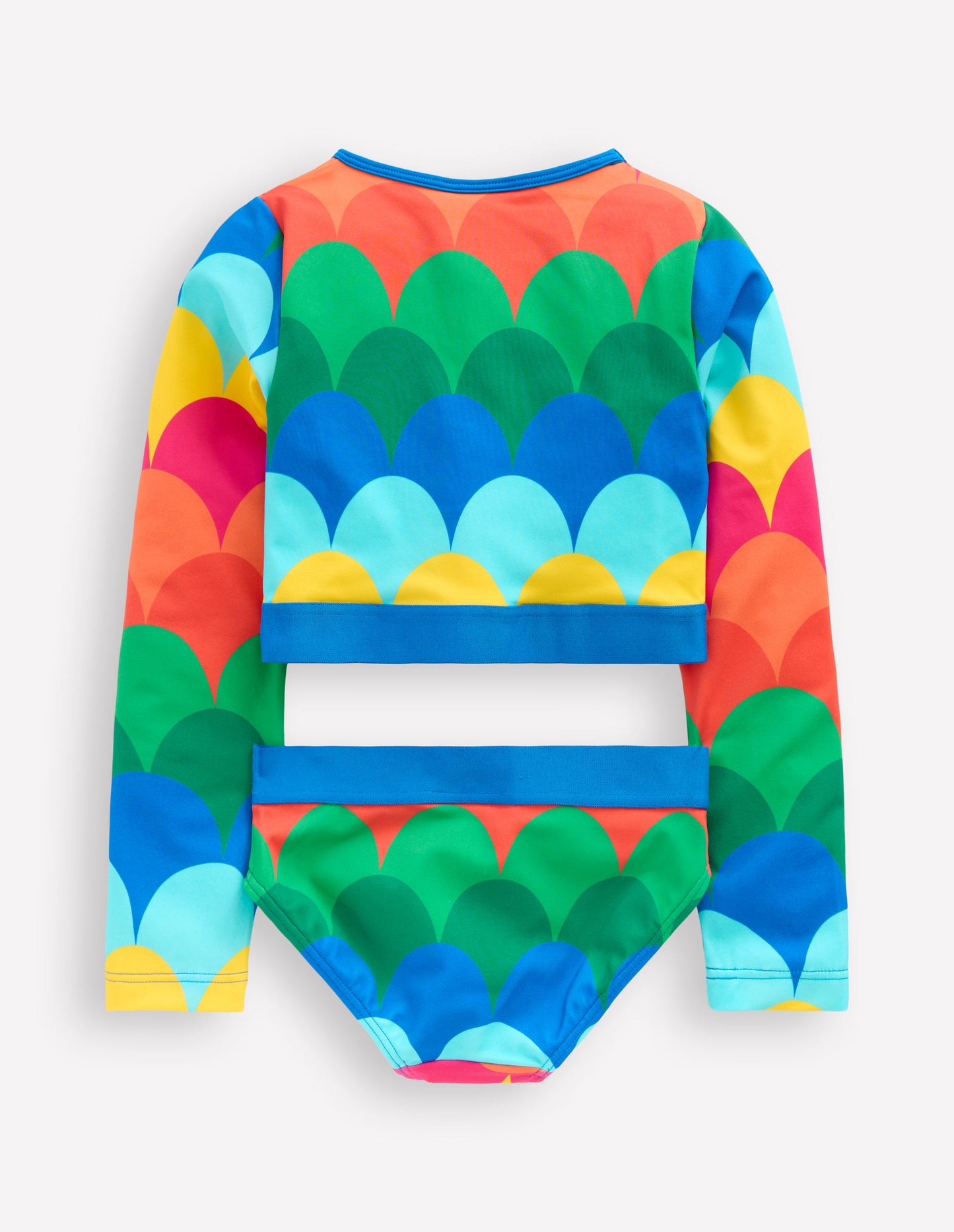 Kurzes Badeshirt-Set-Bunt Muscheln Streifen