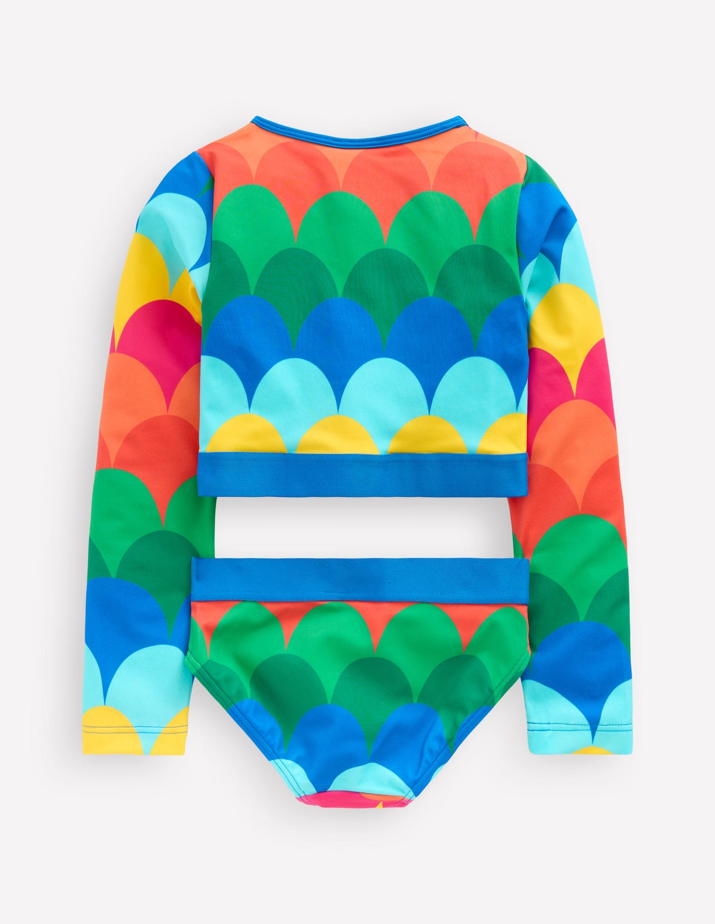 Kurzes Badeshirt-Set-Bunt Muscheln Streifen