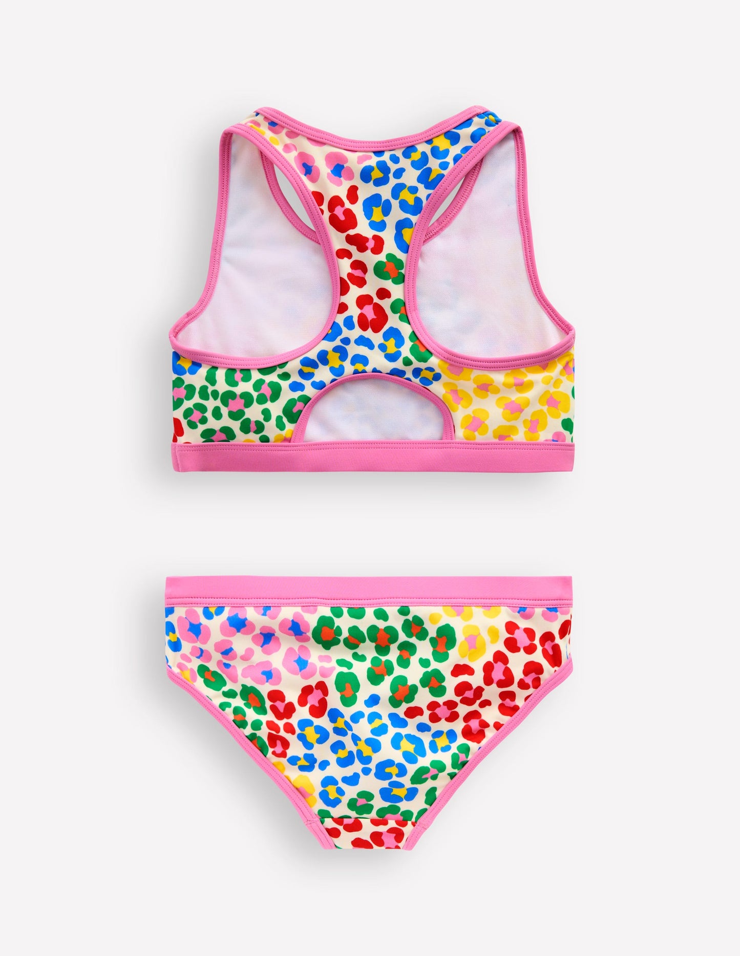 Racerback-Bikini-Bunt, Regenbogenfarbenes Leopardenmuster