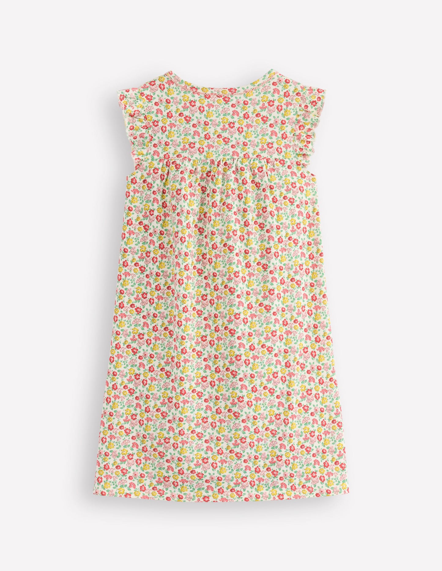 Kurzärmliges Nachthemd-Bunt Sommer Blumenbeet