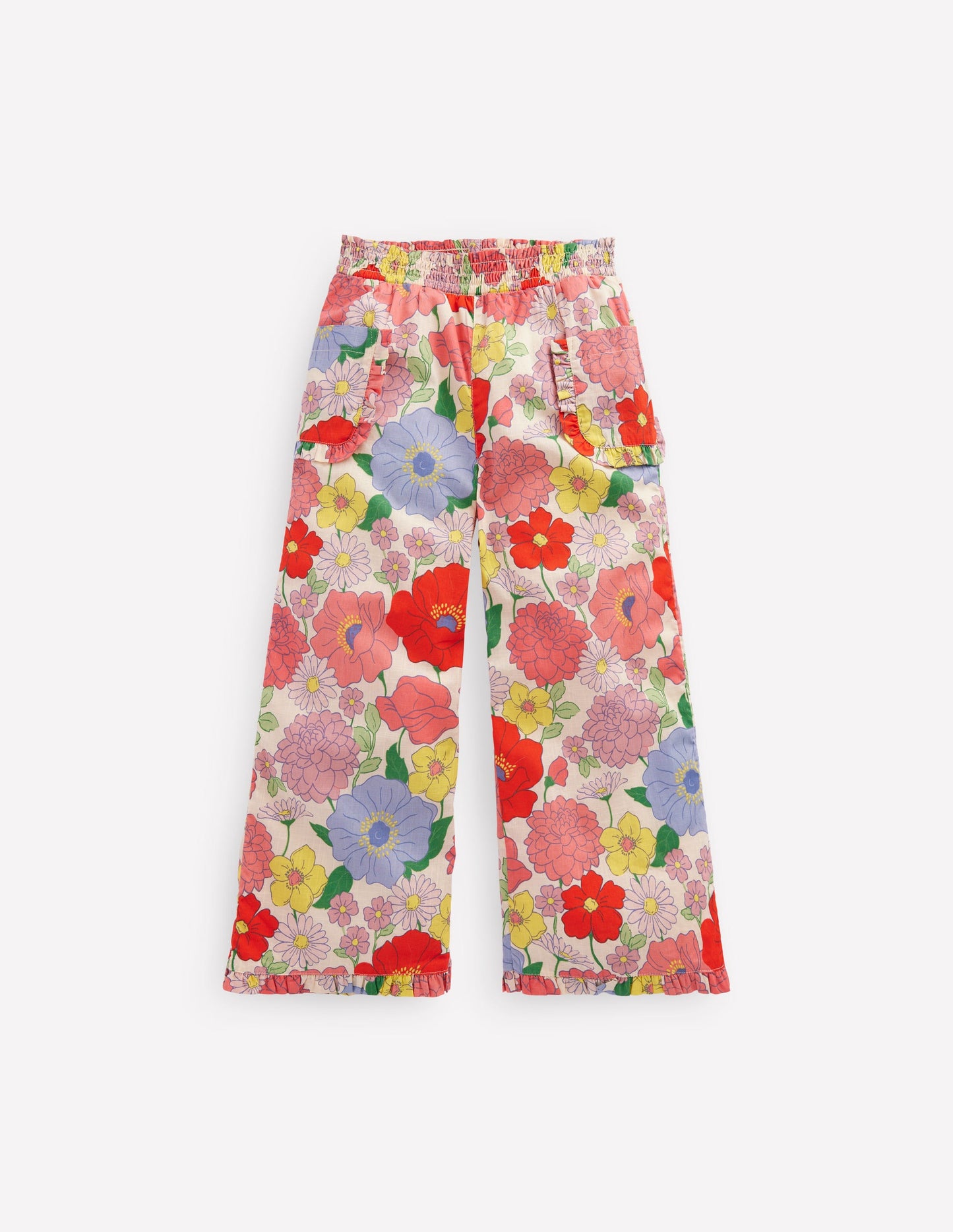Nostalgische Rüschenhose-Bunt Sommergarten