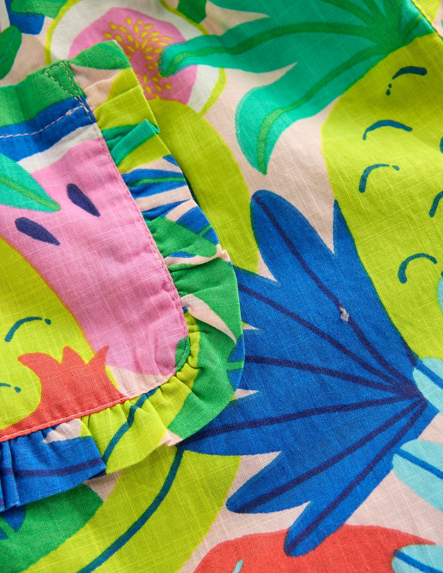 Nostalgische Rüschenhose-Bunt, Tropische Früchte