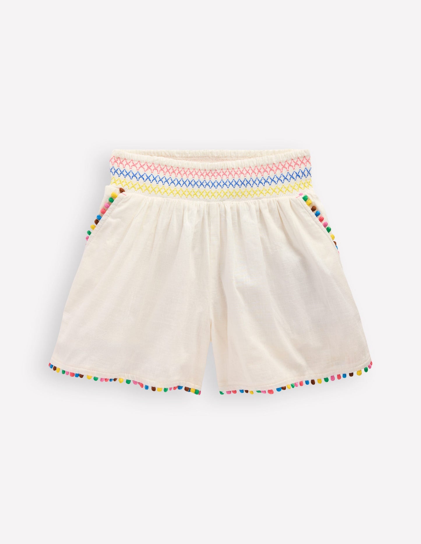 Shorts zum Hineinschlüpfen-Sanftes Naturweiß
