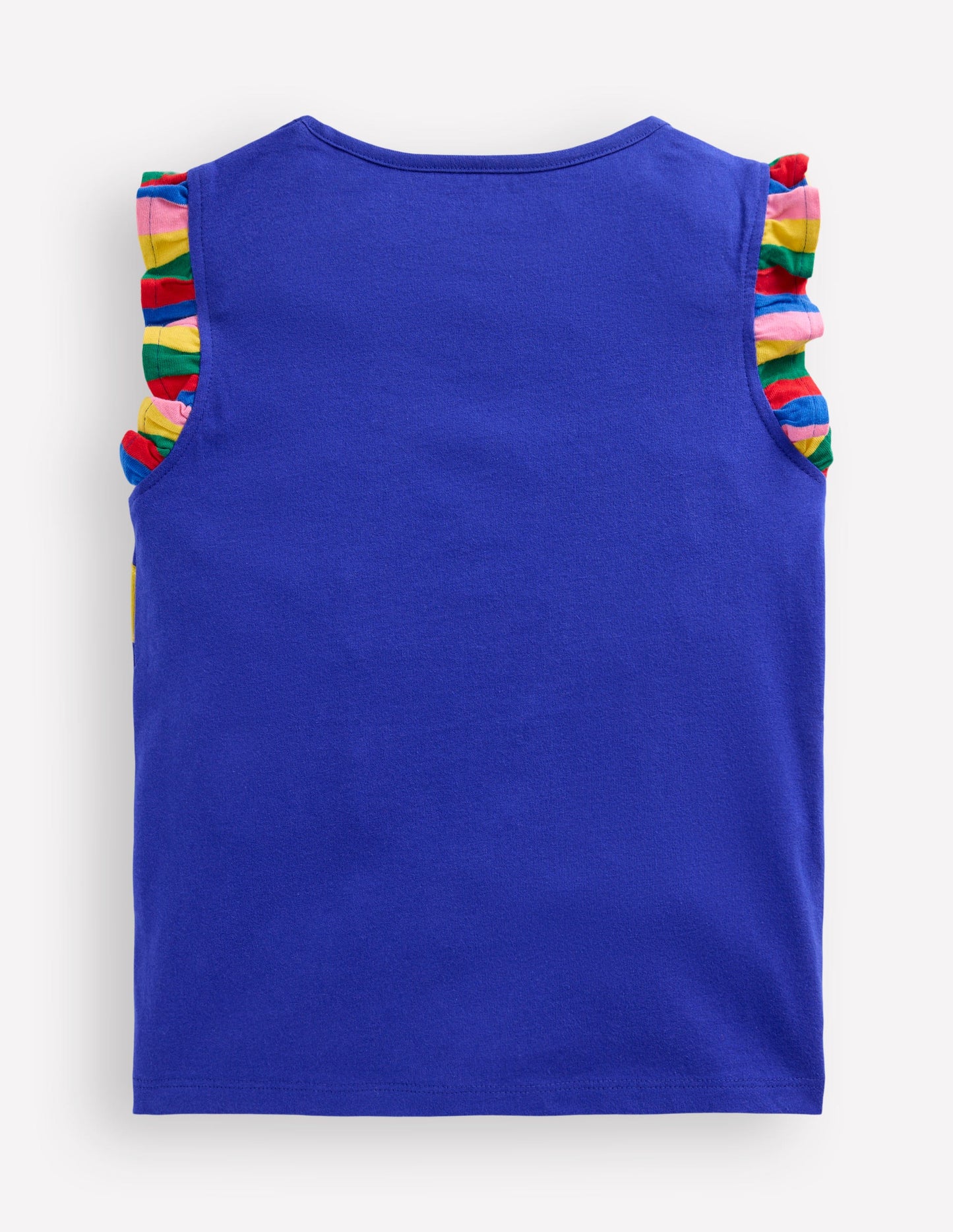 T-Shirt mit Flatterärmeln-Leuchtendes Blau Papagei