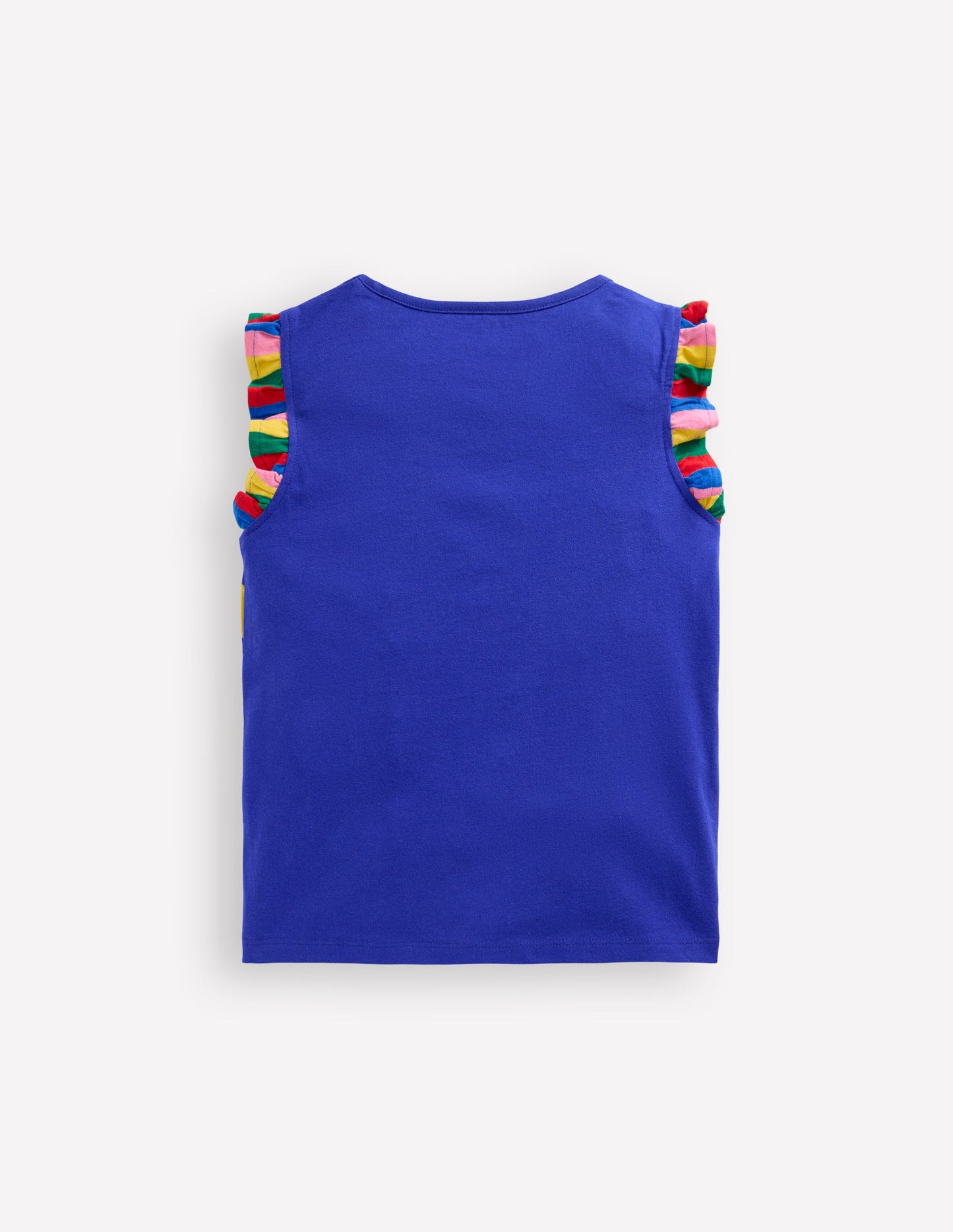 T-Shirt mit Flatterärmeln-Leuchtendes Blau Papagei