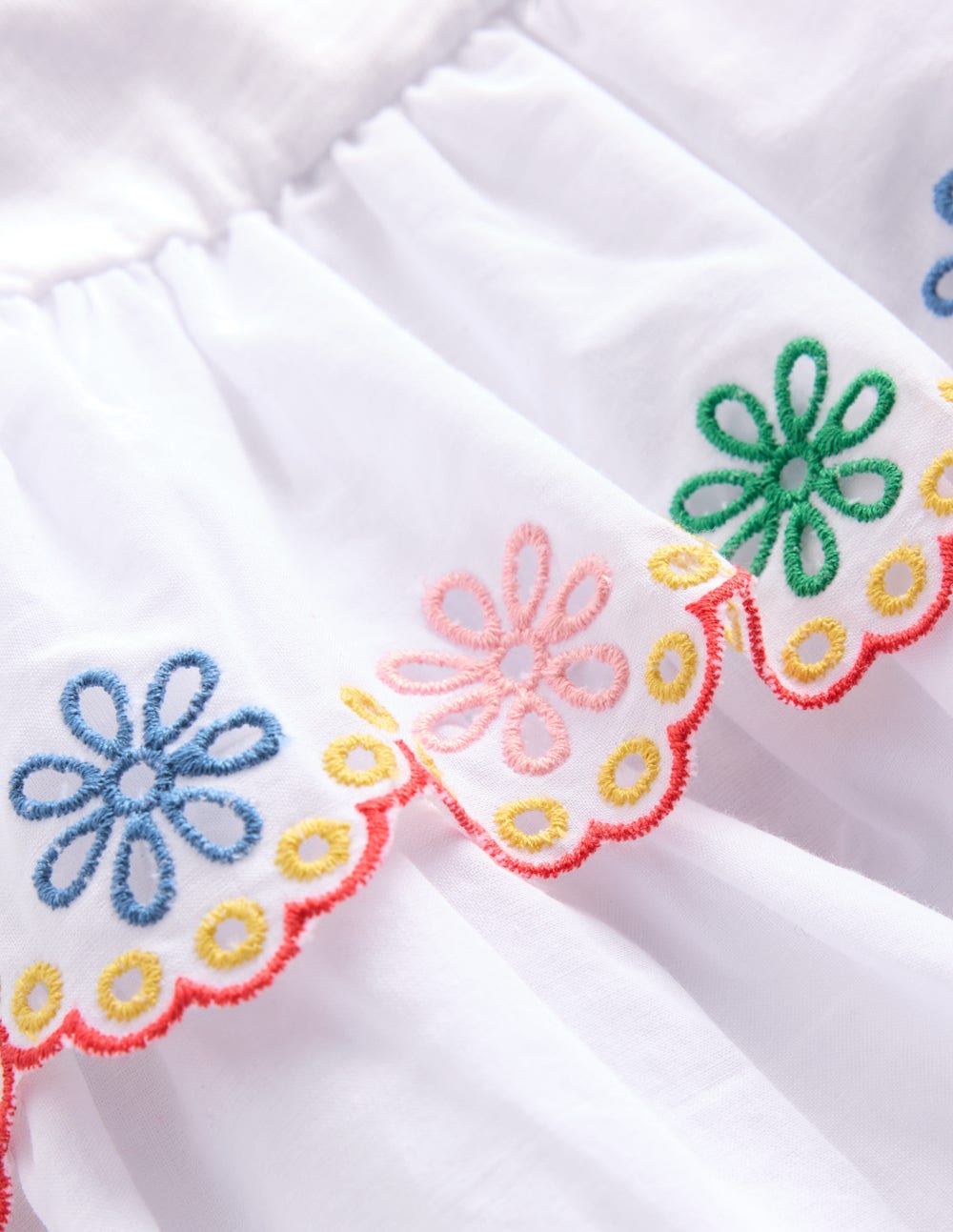 Jerseykleid mit Lochstickerei-Weiß Regenbogen