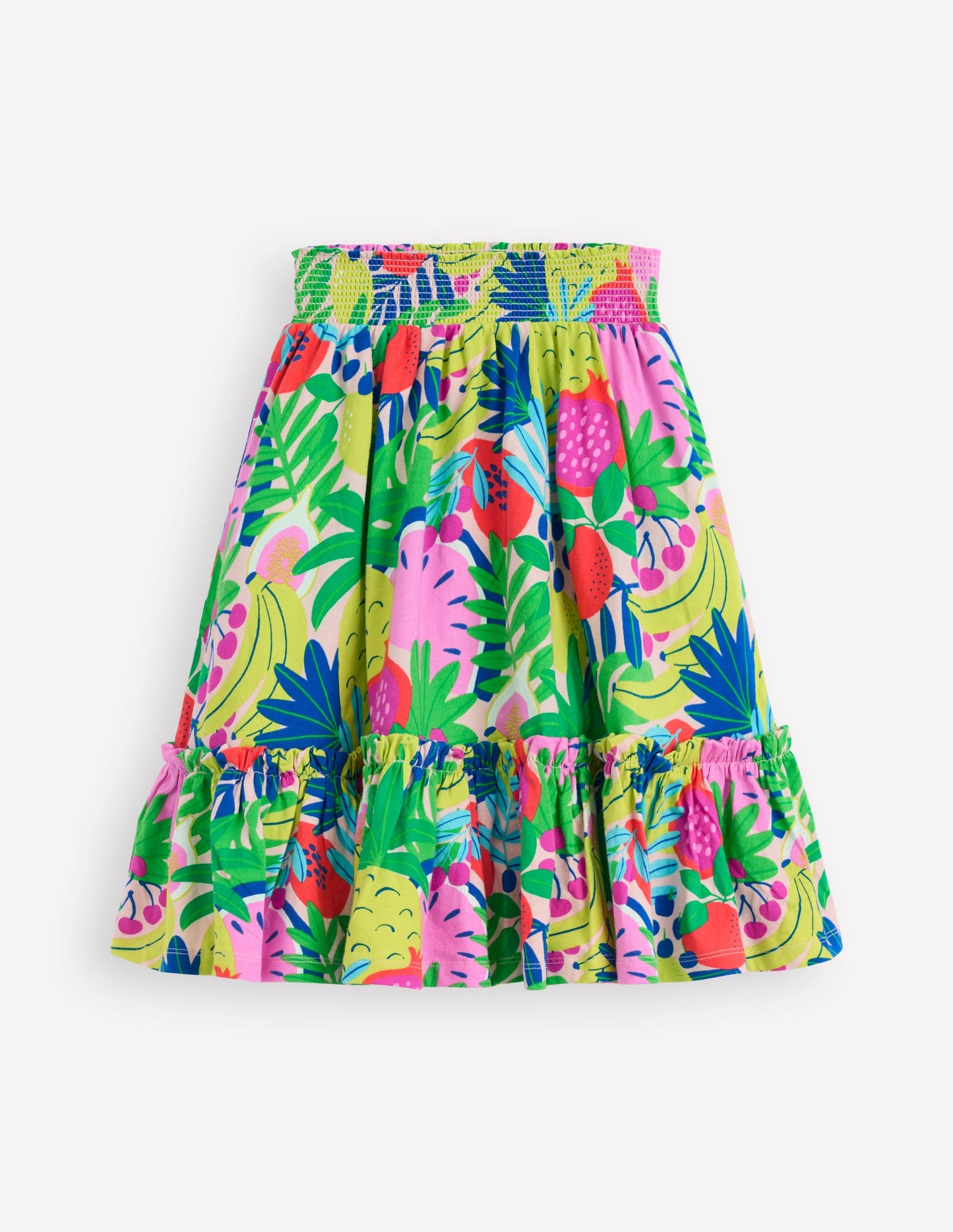 Jupe midi en jersey-Fruit tropical multi