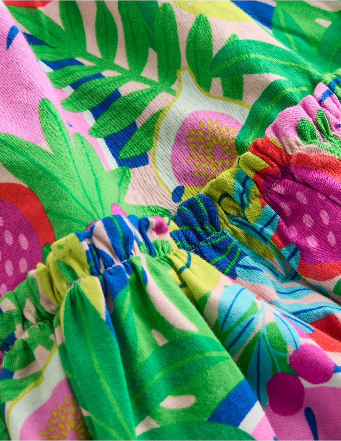 Jupe midi en jersey-Fruit tropical multi