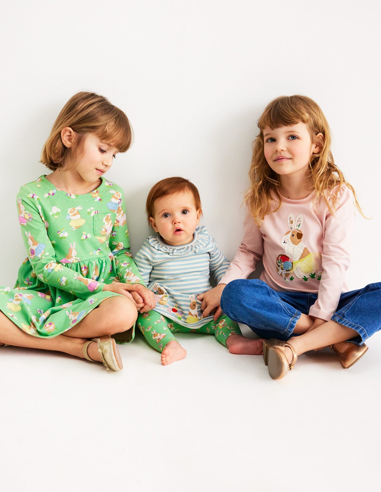 Originelles langärmeliges Jerseykleid-Aloe-Grün Oster-Meerschweinchen